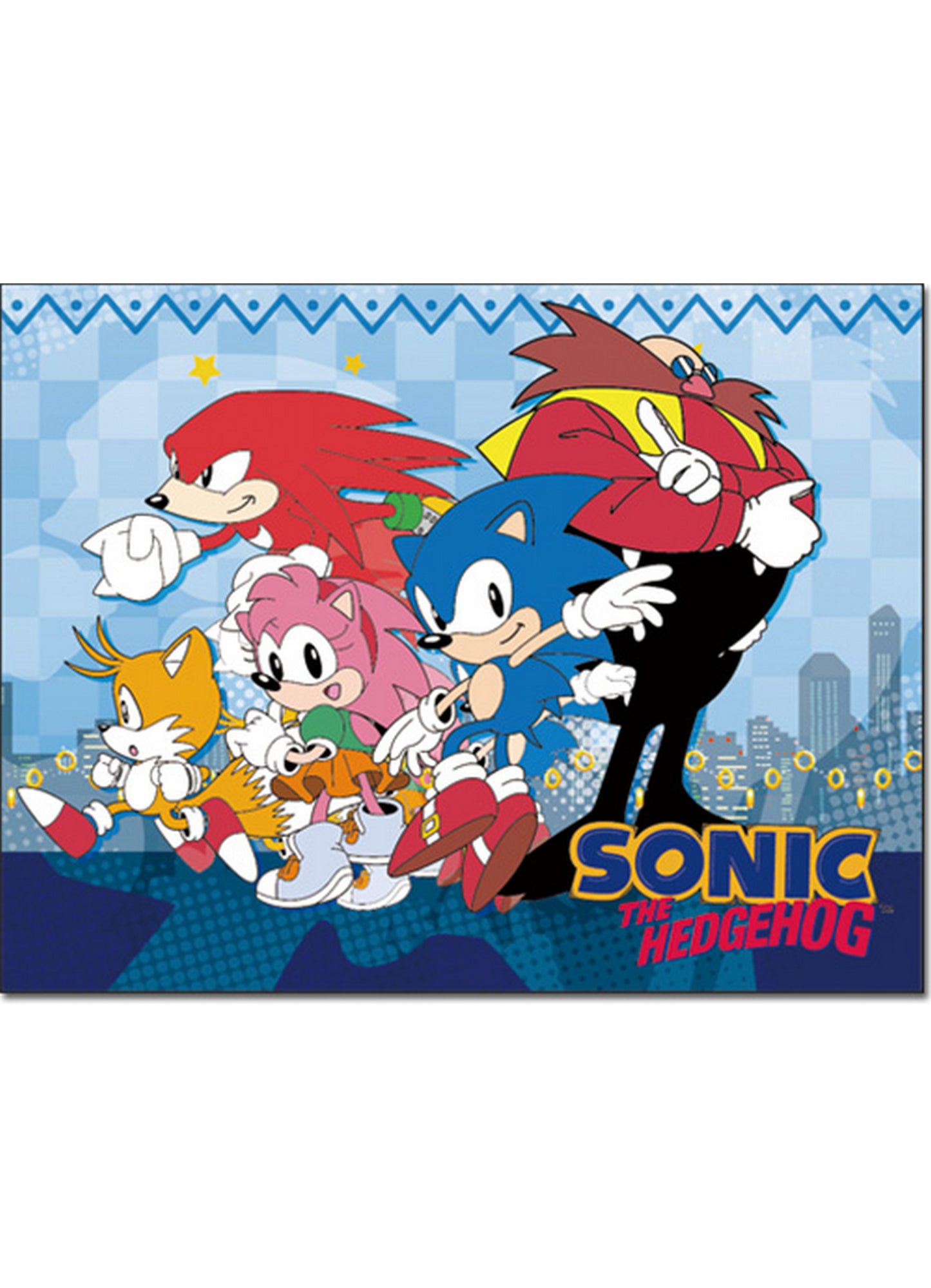 Sonic Classic - City Group Sublimation Throw Blanket 46"W x 60"H