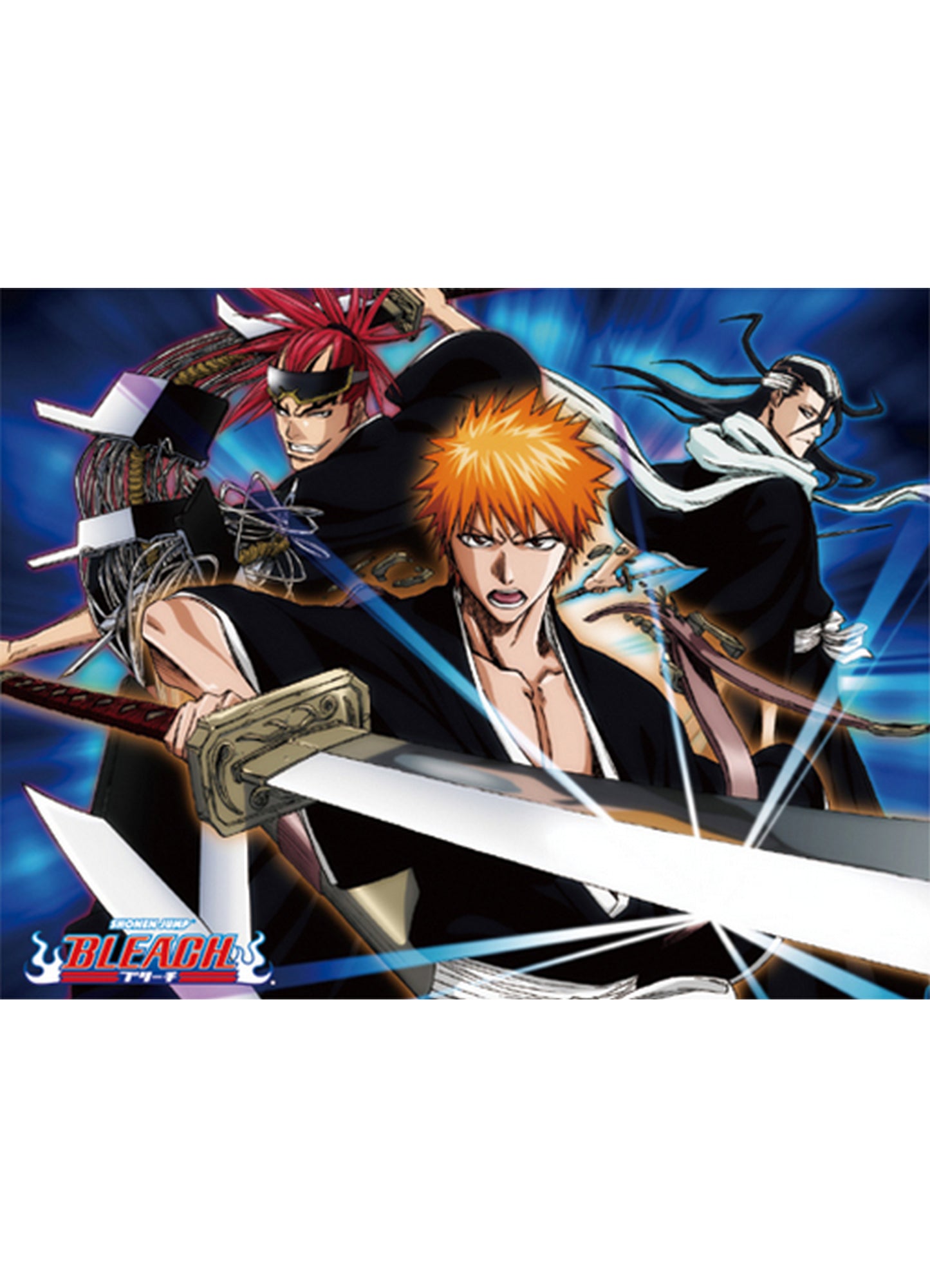 Bleach - Ichigo Kurosaki, Byakuya Kuchiki, & Renji Abarai Sublimation Throw Blanket 46"W x 60"H