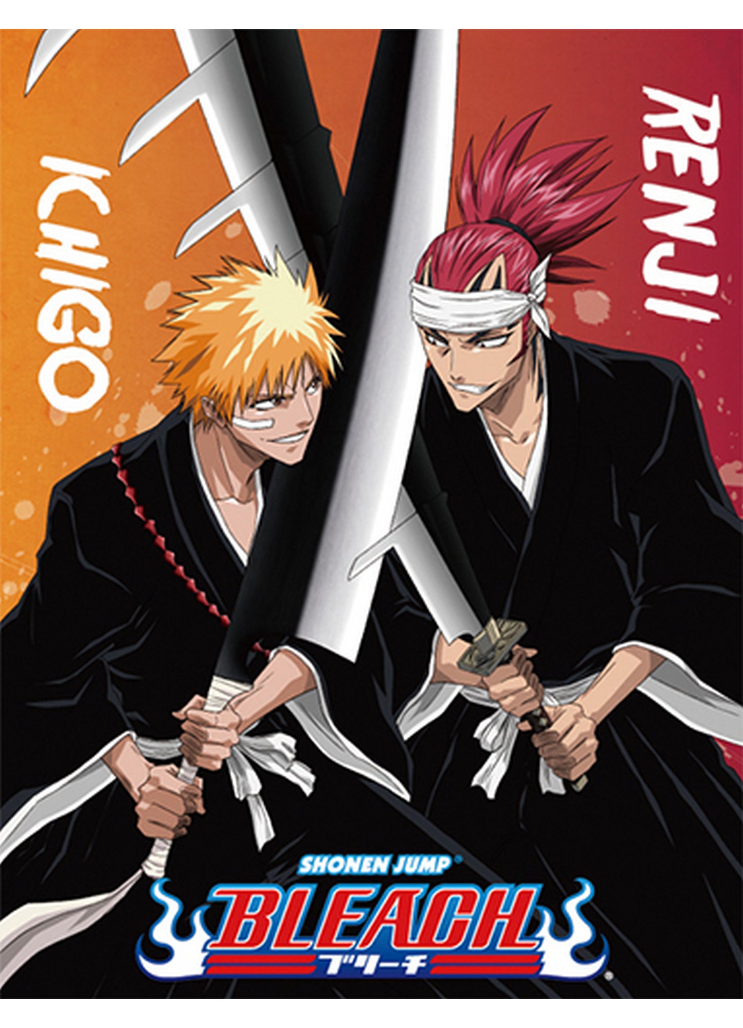 Bleach - Ichigo Kurosaki & Renji Abarai Sublimation Throw Blanket 46"W x 60"H