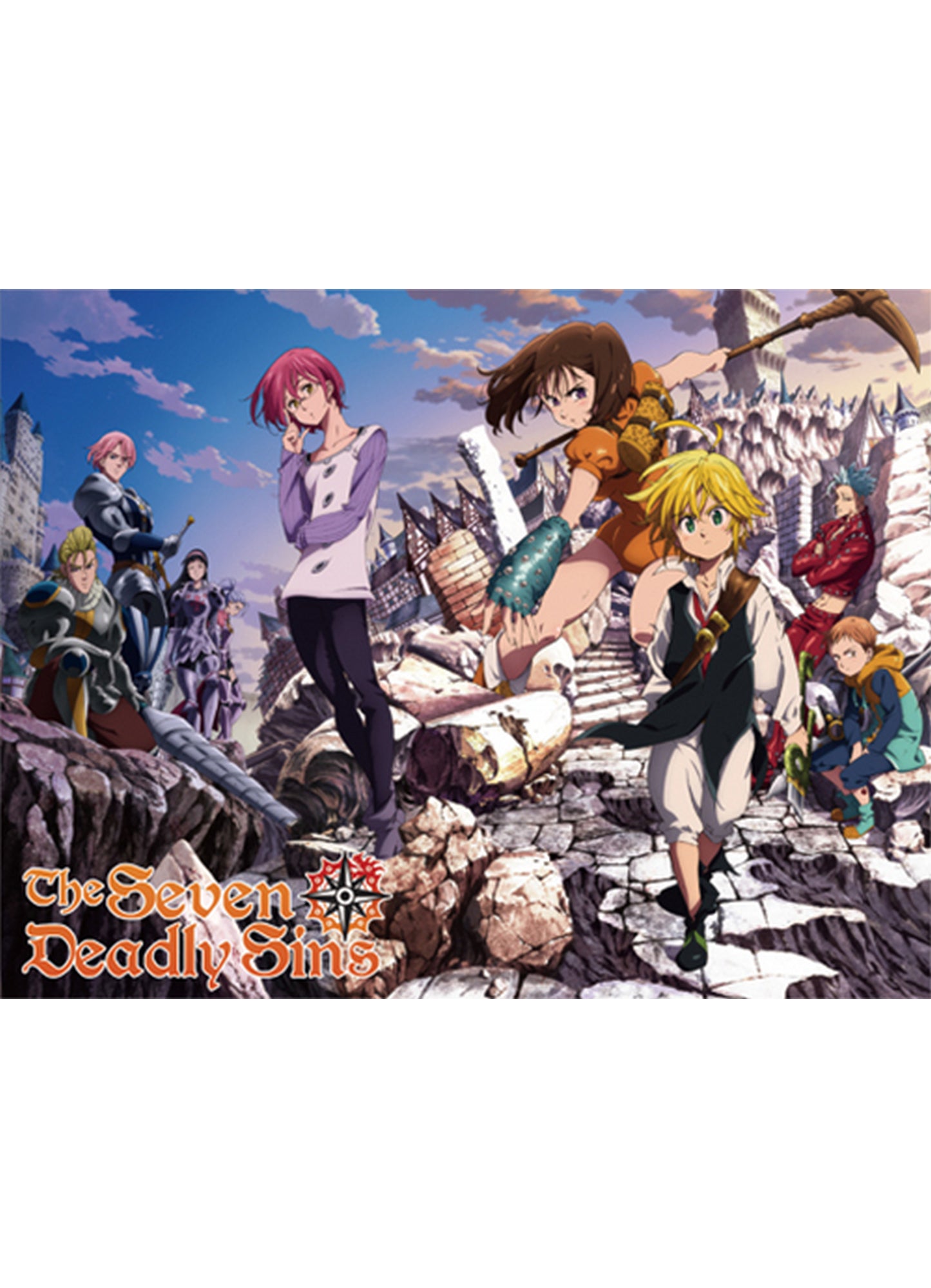 The Seven Deadly Sins - Group Sublimation Throw Blanket 46"W x 60"H