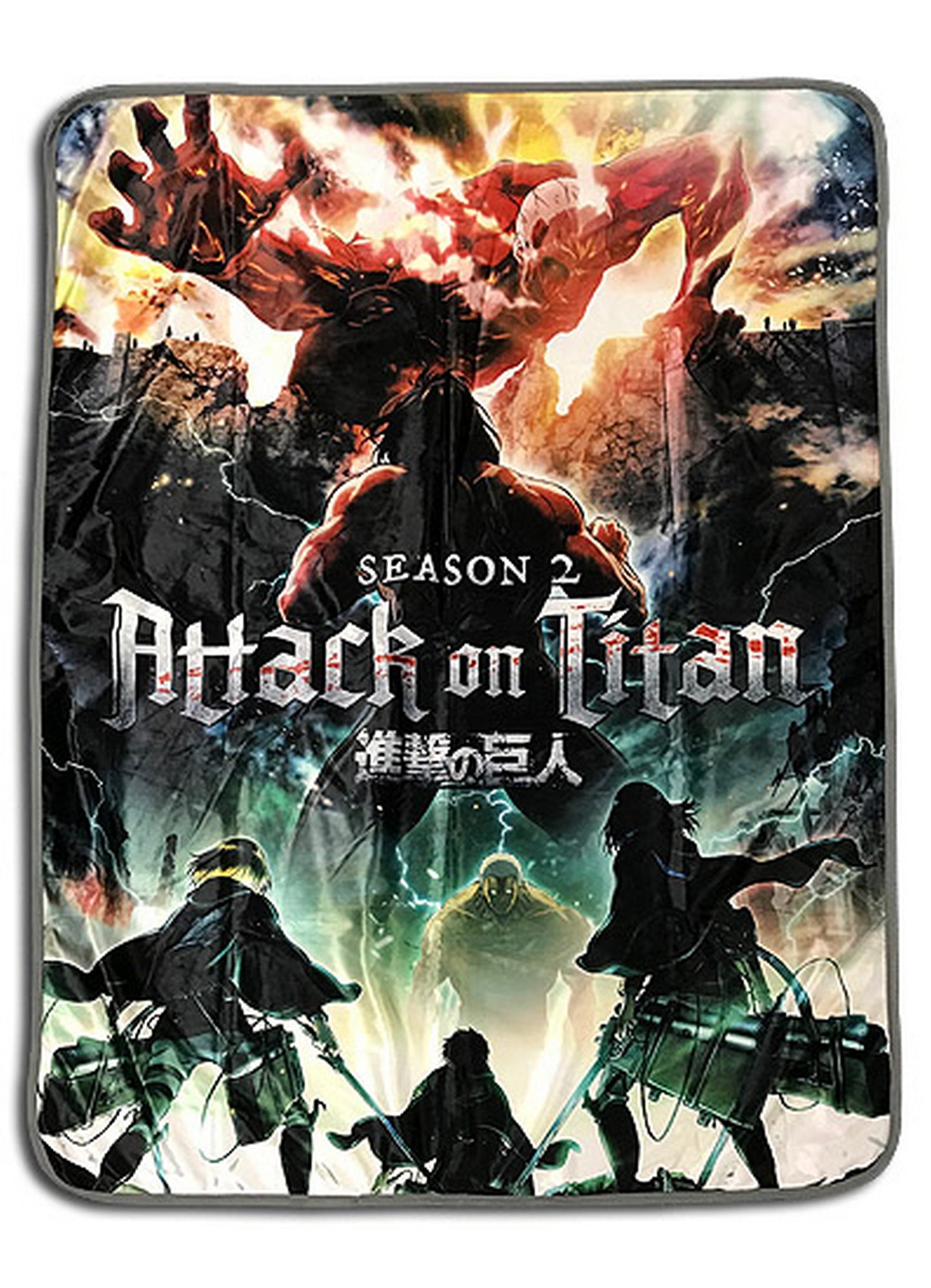 Attack on Titan Season 2 - Key Art Sublimation Throw Blanket 46"W x 60"H