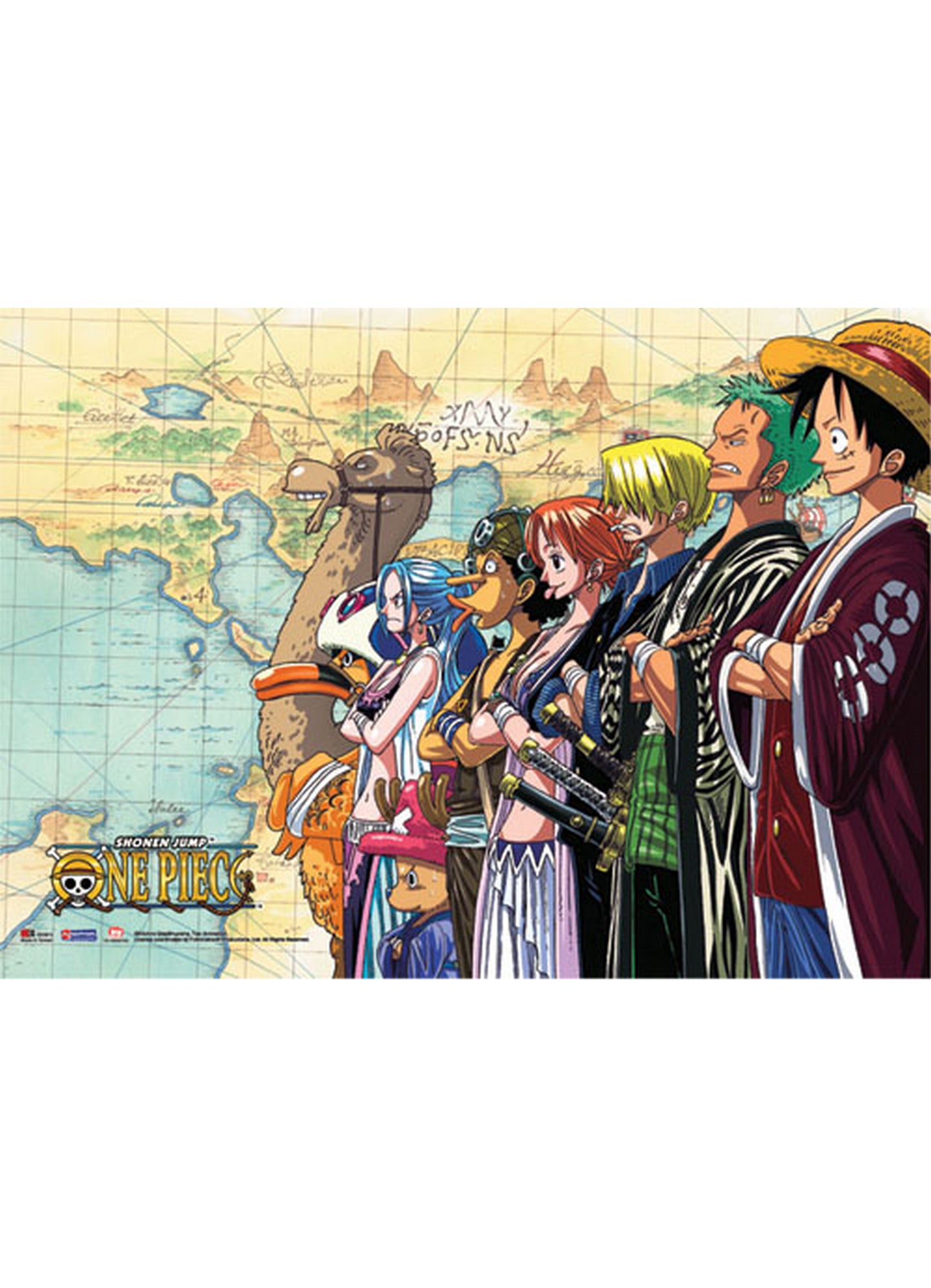 One Piece - Straw Hats Crew Wall Scroll 31"W x 43"H