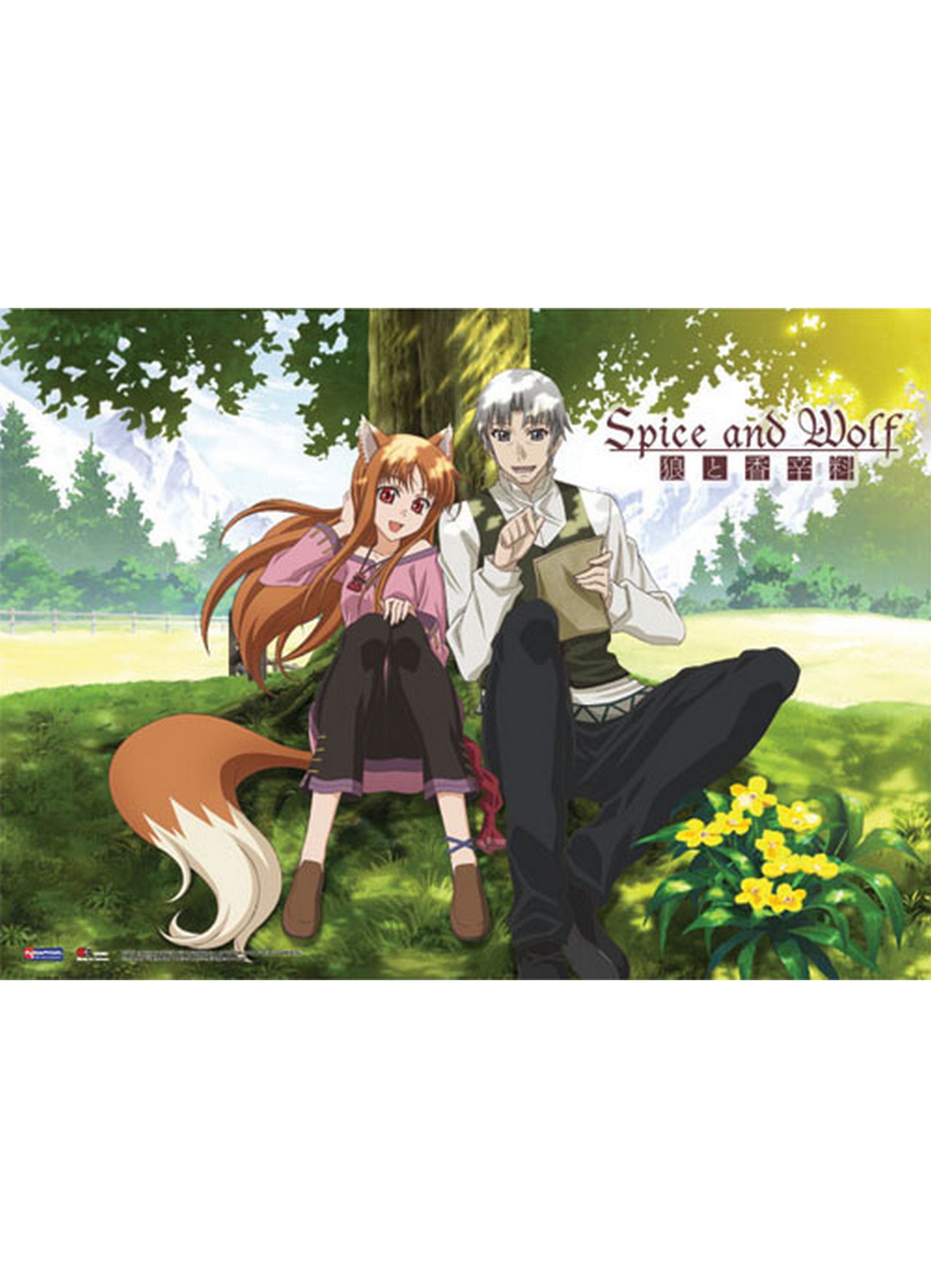 Spice And Wolf - Couple Wall Scroll 31"W x 43"H