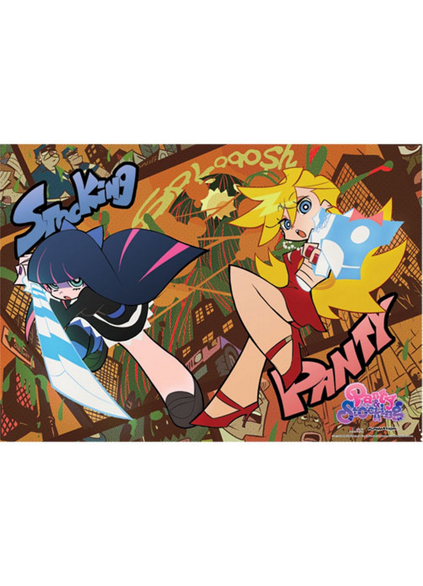 Panty And Stocking - Crew Wall Scroll 31"W x 43"H