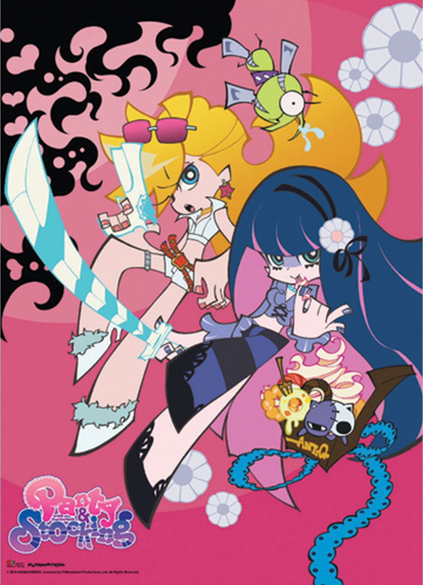 Panty And Stocking - Two Girls Wall Scroll 31"W x 43"H