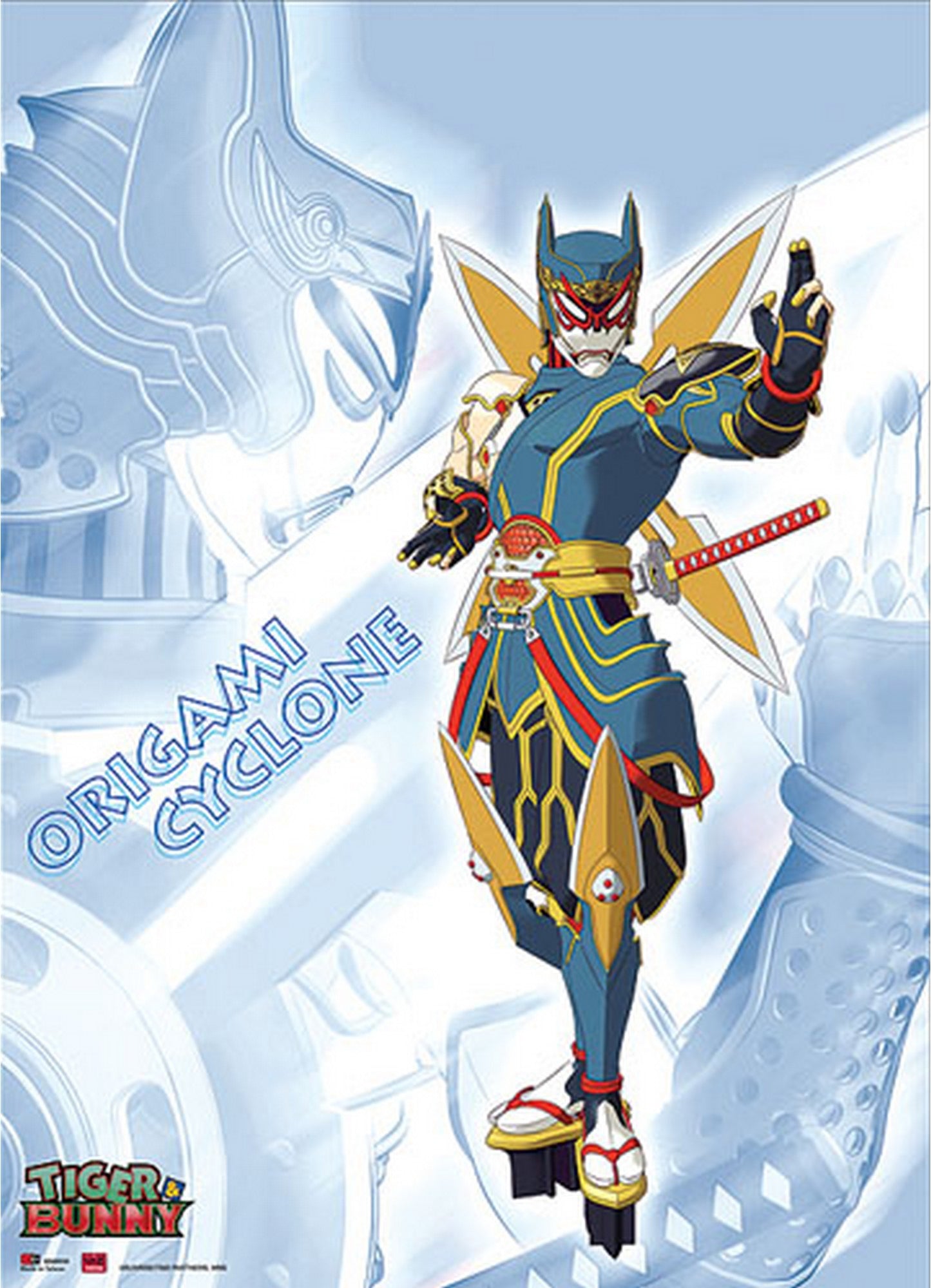 Tiger & Bunny - Origami Cyclone Wall Scroll 31"W x 43"H