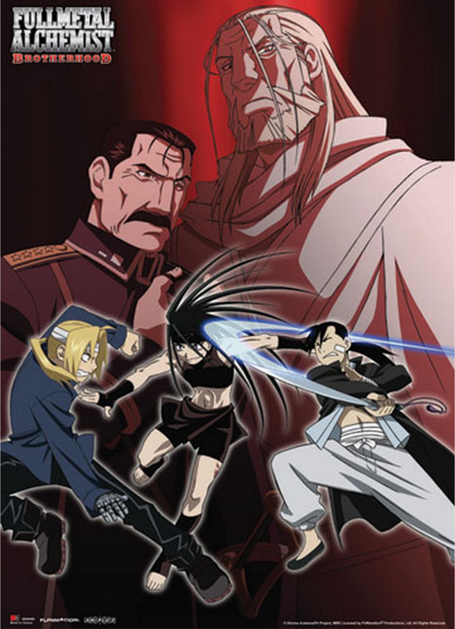 Fullmetal Alchemist: Brotherhood - Edward Elric "Ed" & Ling Yao Vs Envy Wall Scroll 31"W x 43"H