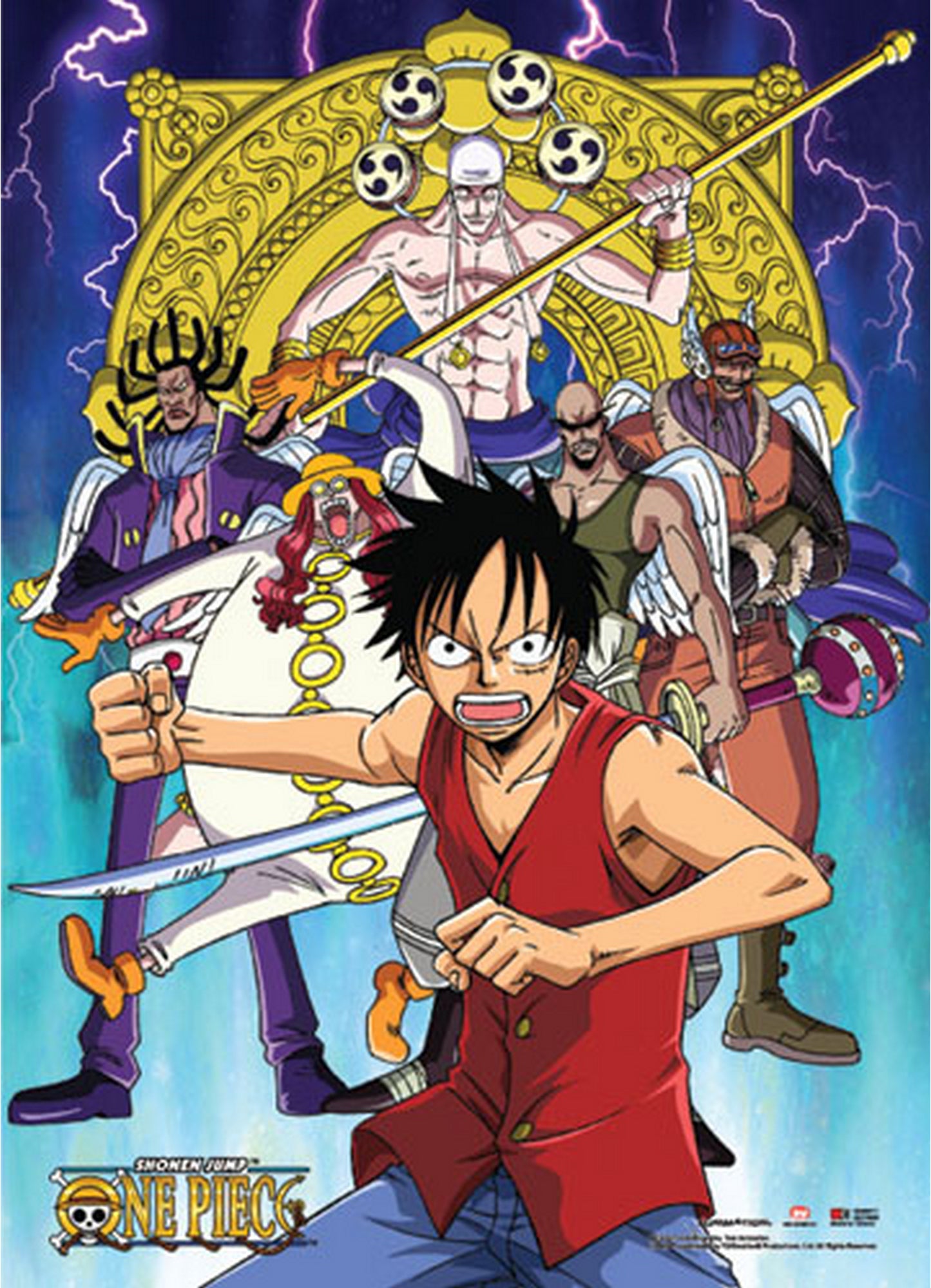 One Piece - Monkey D. Luffy Vs Enels Warriors Wall Scroll 31"W x 43"H
