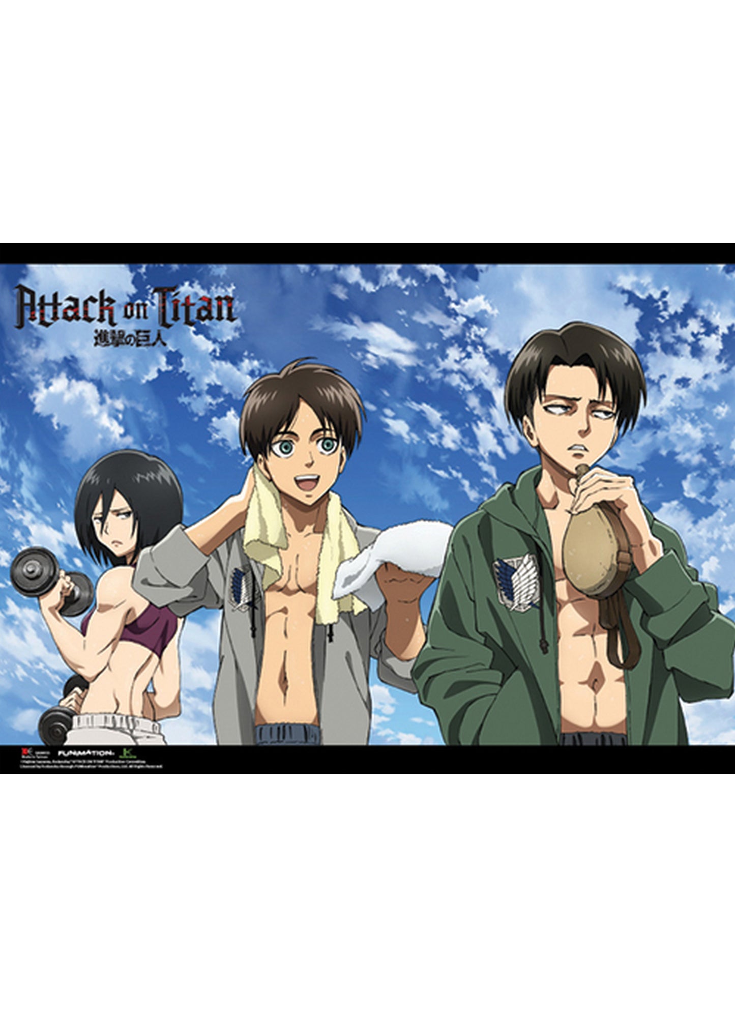 Attack On Titan - Fitness Group Wall Scroll 18.5"W x 25.2"H