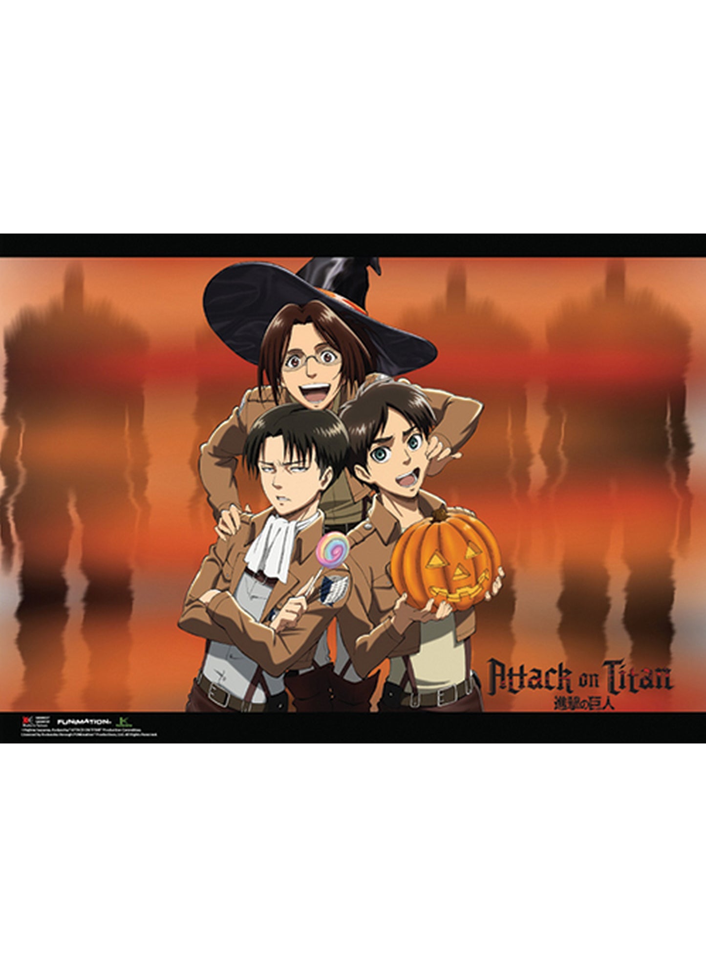 Attack On Titan - Halloween Group Wall Scroll 31"W x 43"H