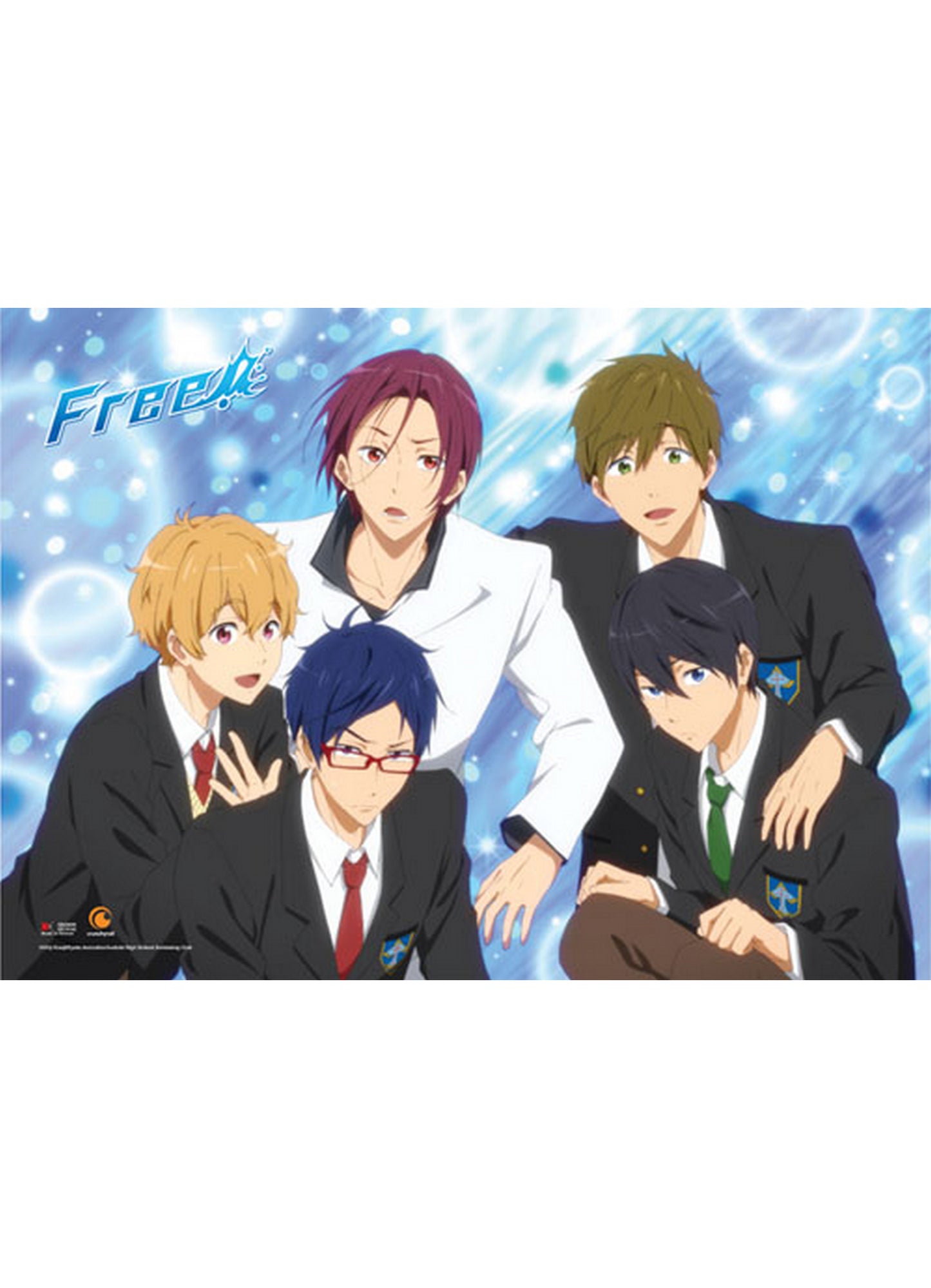 Free! - Group Line-Up Wall Scroll 31"W x 43"H