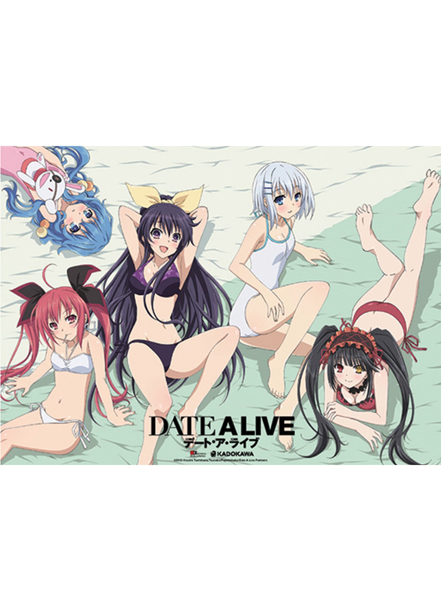 Date A Live - Main 4 With Kurumi Tokisaki In Swimwear Wall Scroll 31"W x 43"H