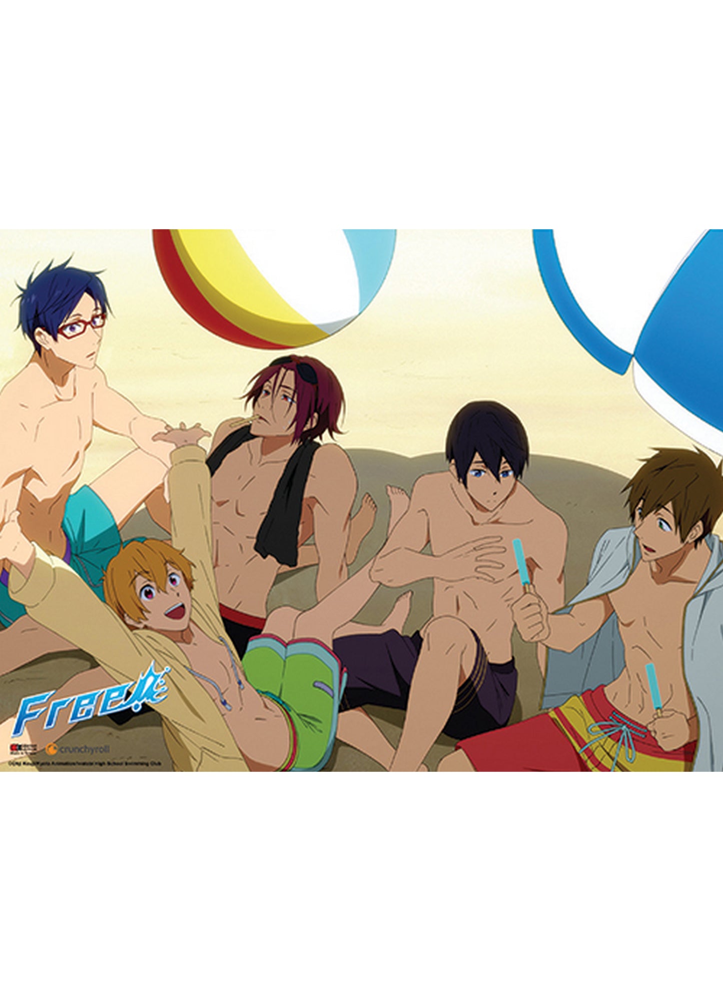Free! - Under The Beach Umbrella Wall Scroll 31"W x 43"H