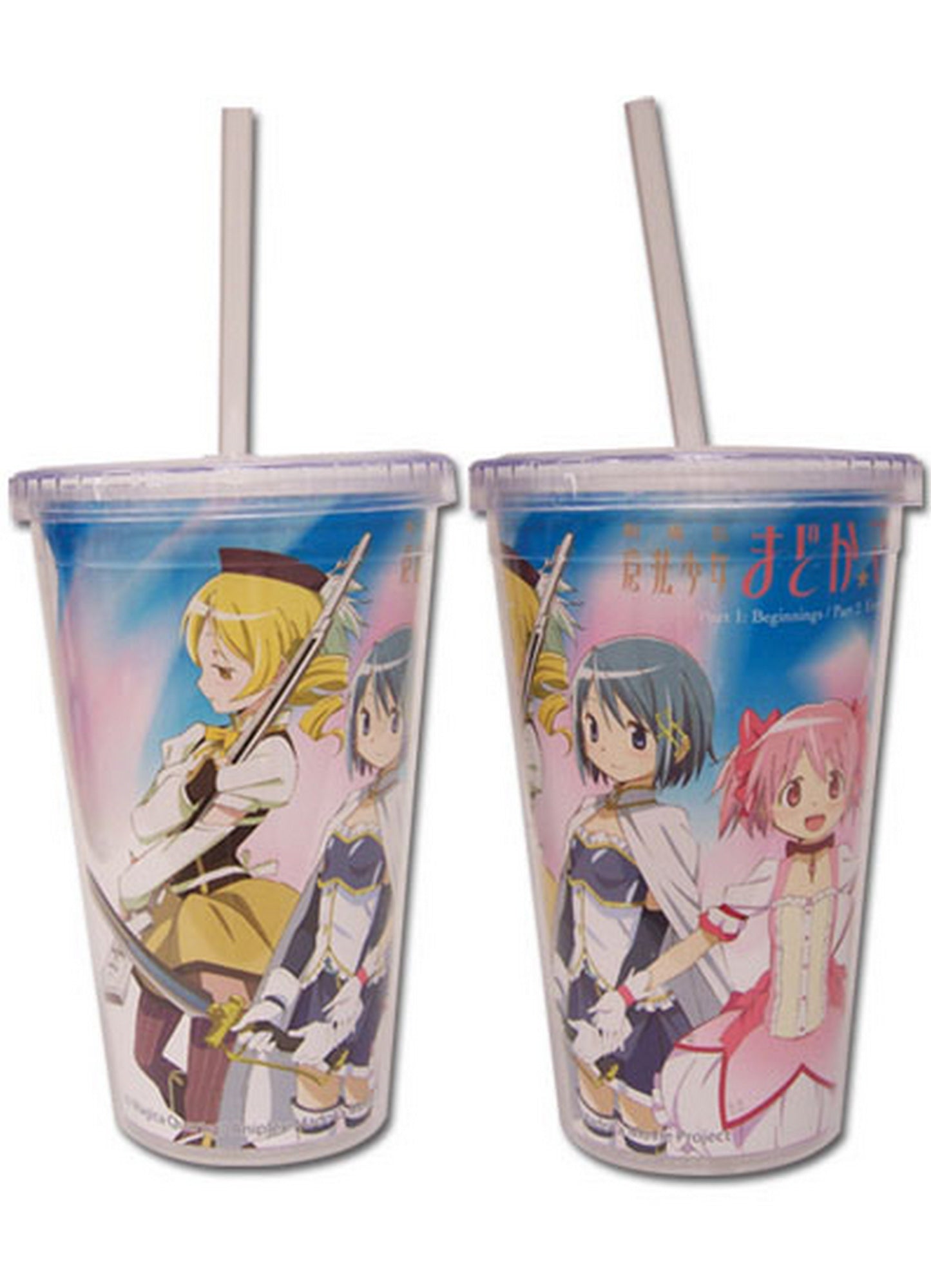 Madoka Magica Movie - Magical Girls Line Up Tumbler With Lid