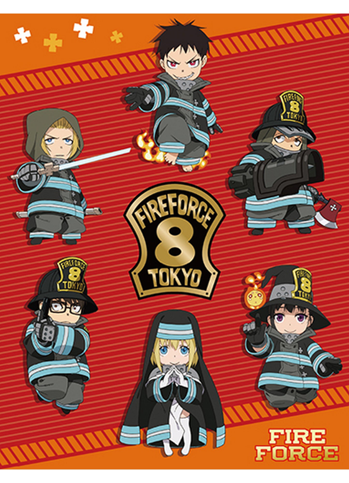 Fire Force - SD Special Fire Force Company 8 Sublimation Throw Blanket 46"W x 60"H