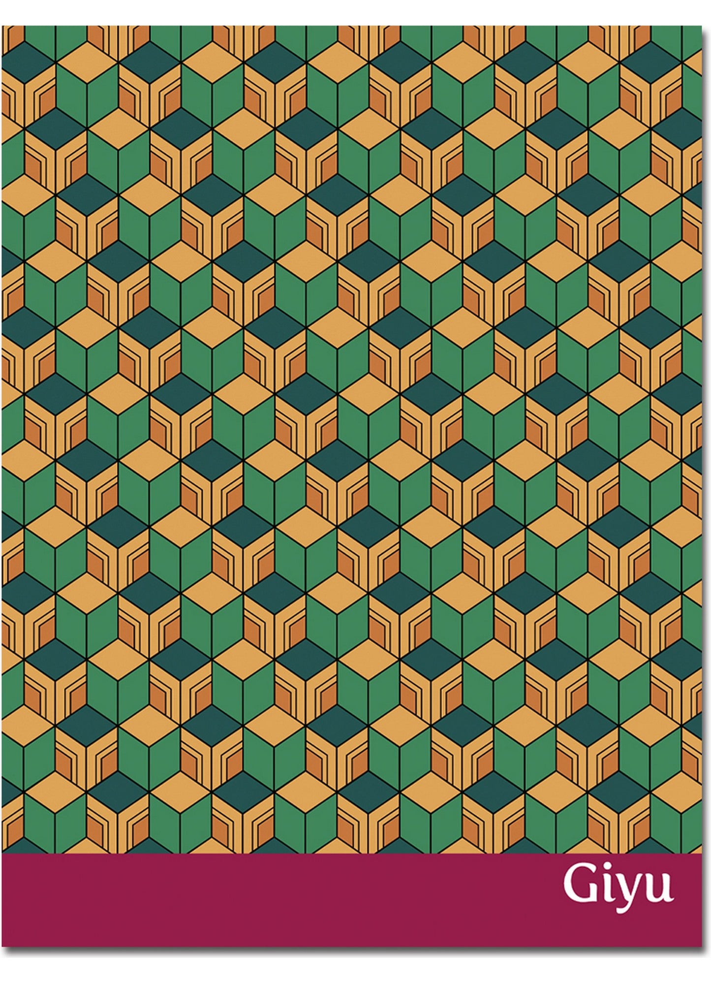 Demon Slayer - Giyu Tomioka Pattern Sublimation Throw Blanket 46"W x 60"H