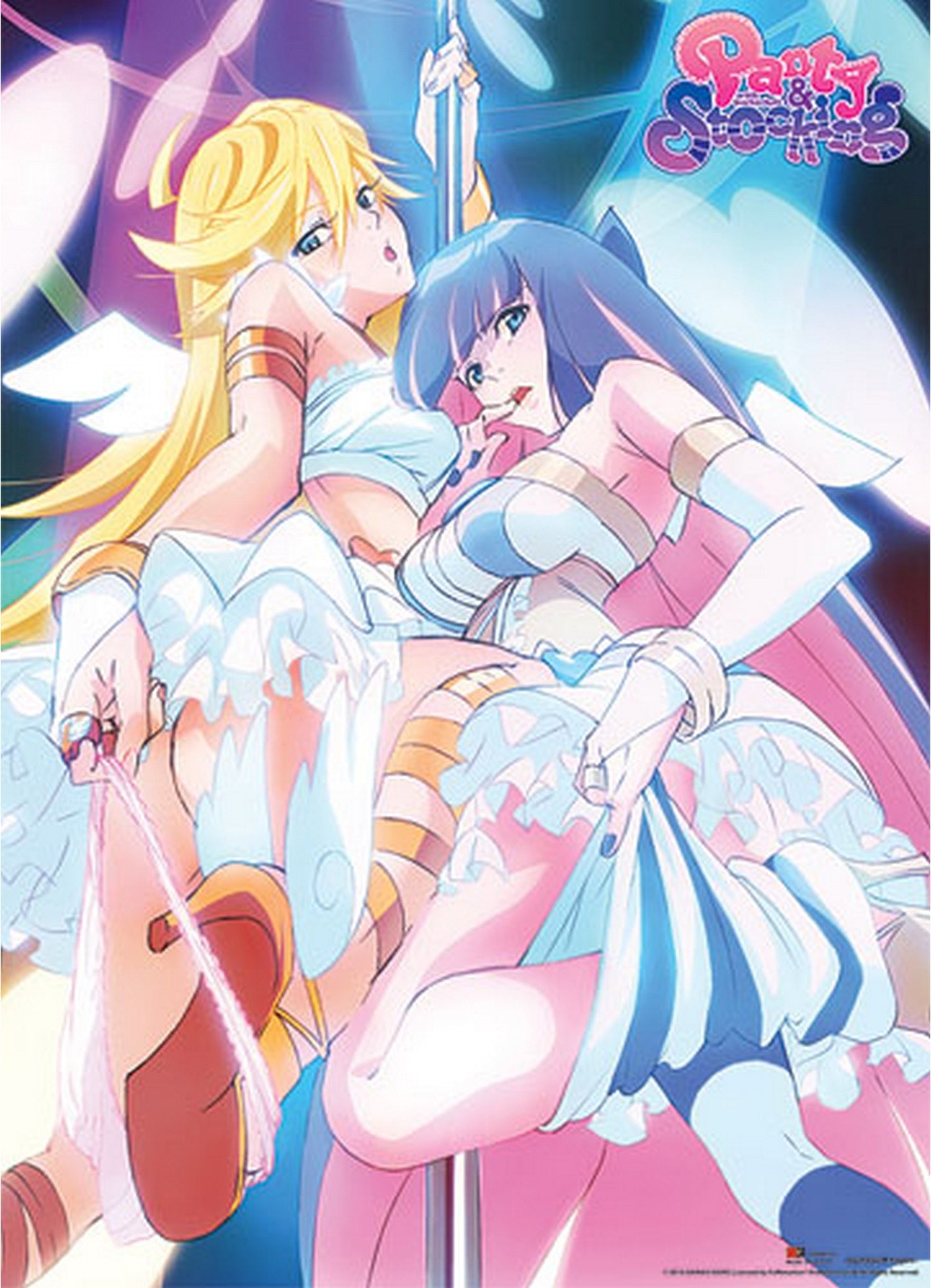 Panty And Stocking - Anarchy Sisters Pole Dance Fabric Poster