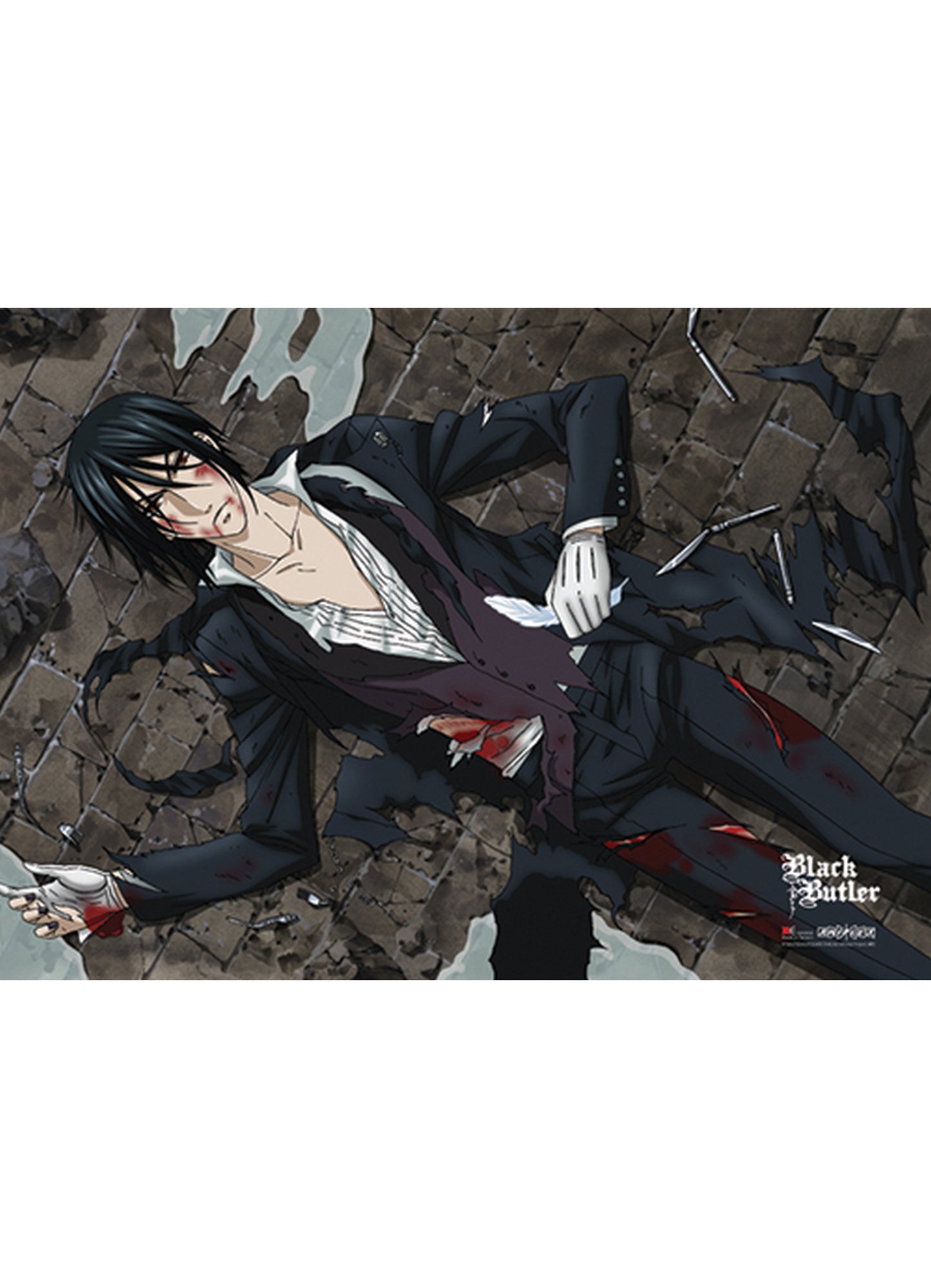 Black Butler - Wounded Butler Fabric Poster