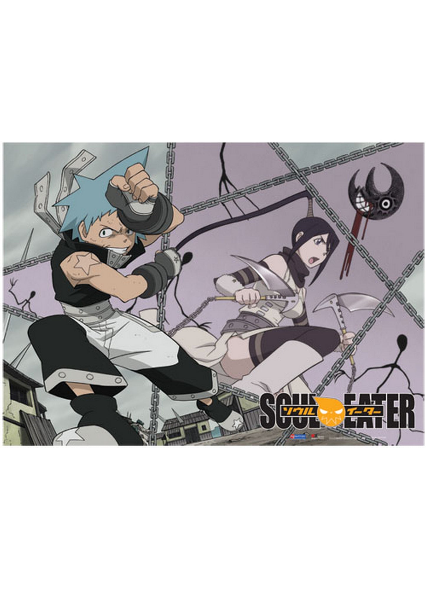 Soul Eater - Black Star & Tsubaki Nakatsukasa Fabric Poster