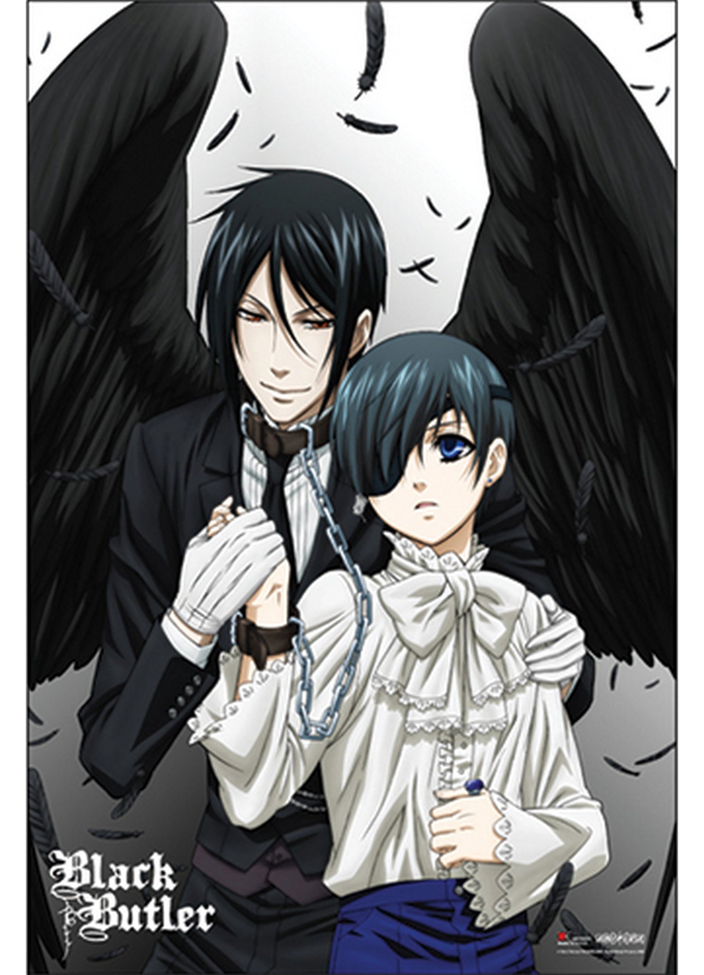 Black Butler - Sebastian Michaelis With Wings And Ciel Phantomhive Paper Poster
