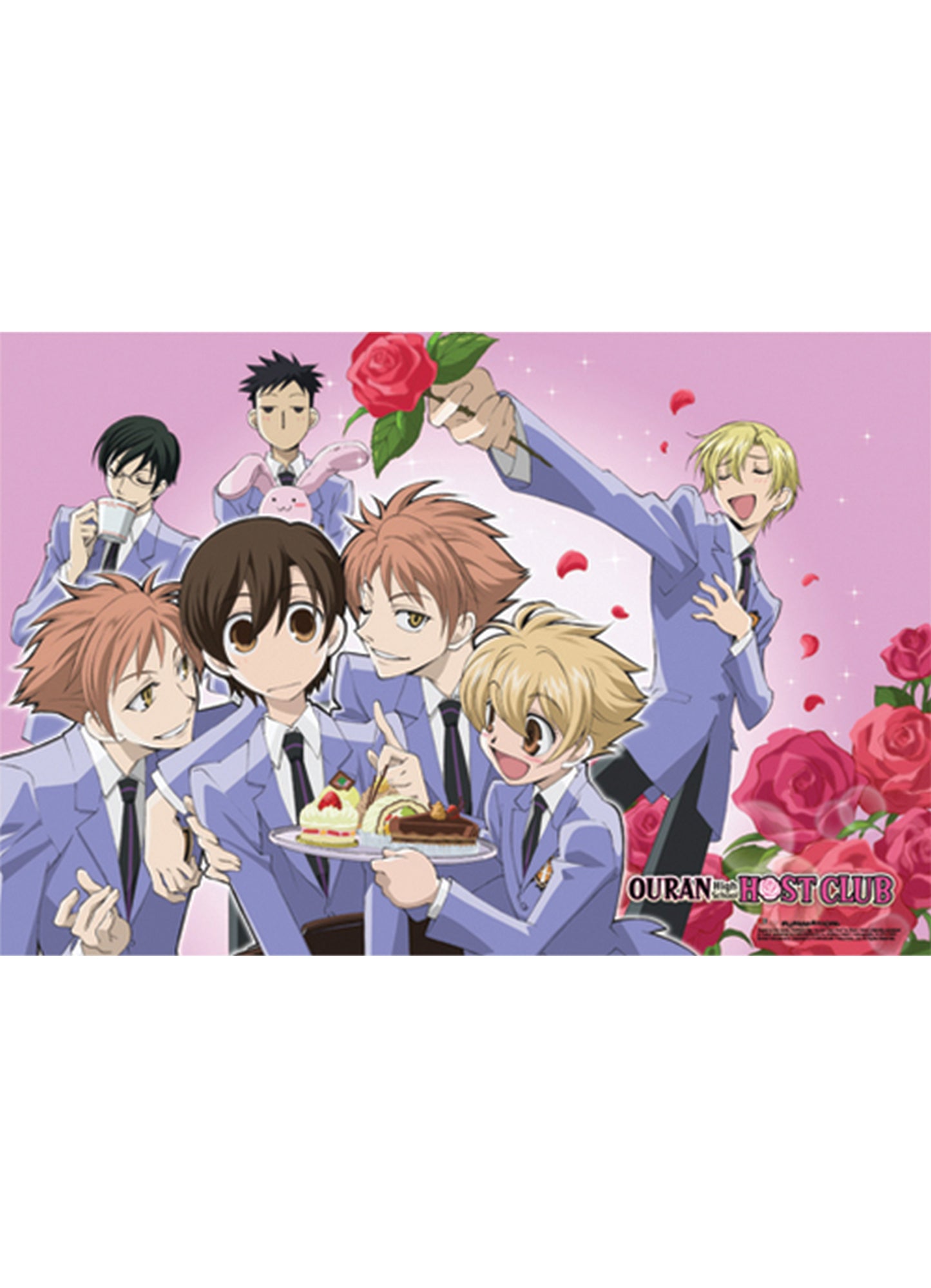 Ouran High School Host Club - Flower Group Paper Poster