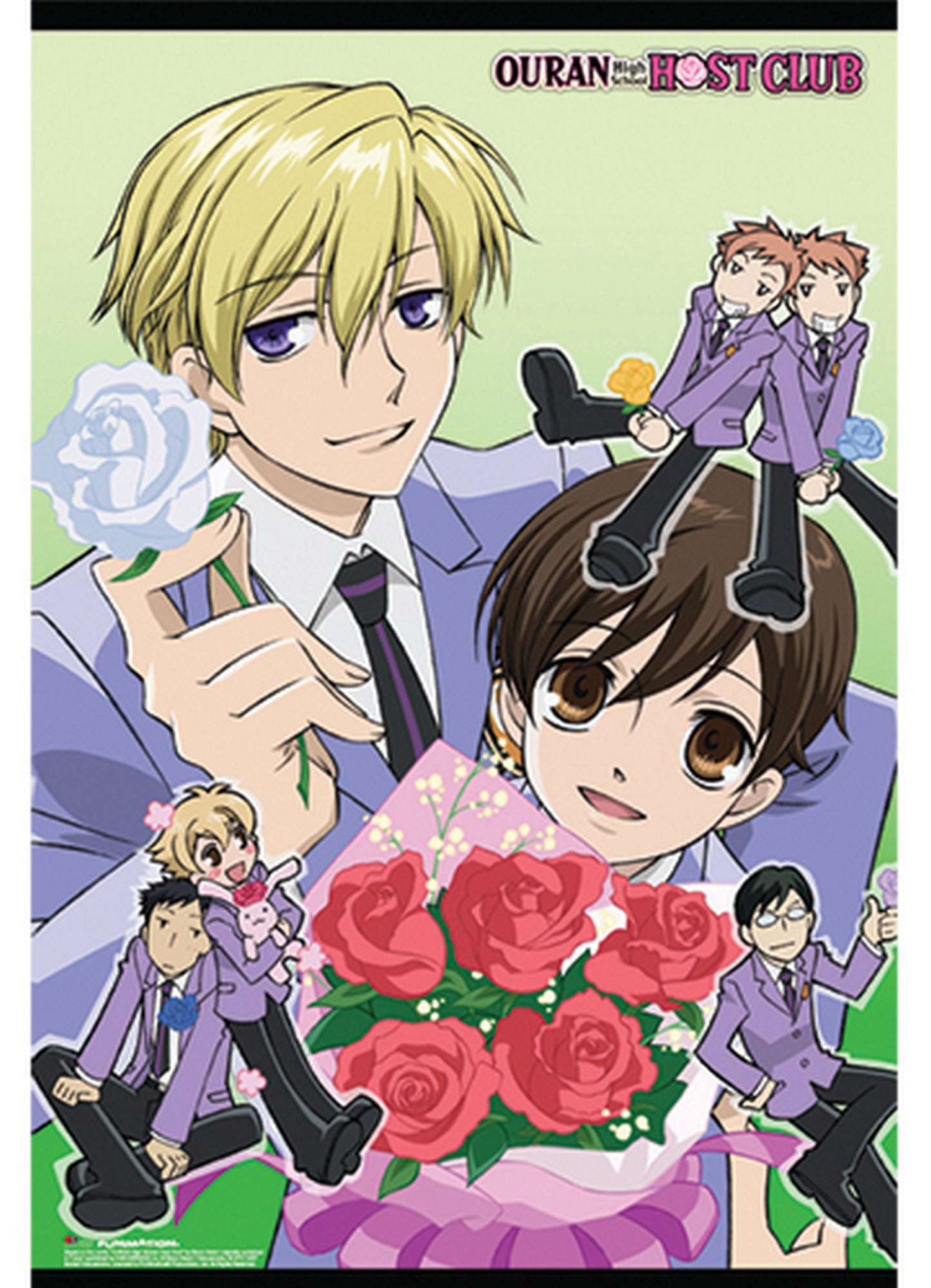 Ouran High School Host Club - White Rose Group Paper Poster