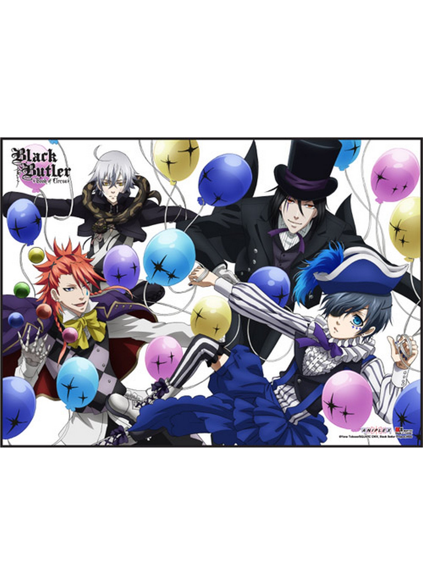 Black Butler Book Of Circus - Group 3 Special Edition Wall Scroll 31"W x 43"H