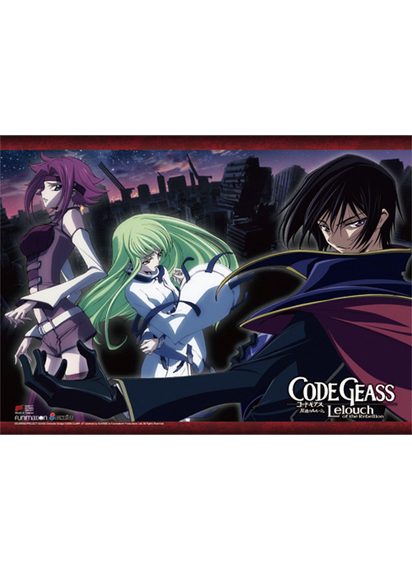 Code Geass S1 - Lelouch vi Britannia & Kallen & C.C. Hi-End Wall Scroll 18.5"W x 25.2"H