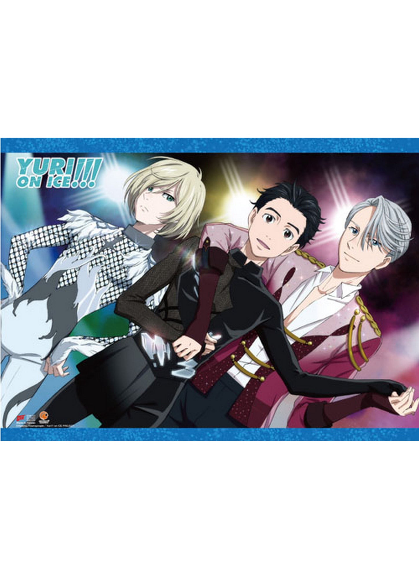 Yuri! On Ice - Yuri Katsuki, Victor Nikiforov, & Yuri Plisetsky "Yurio"Hi-End Wall Scroll 31"W x 43"H