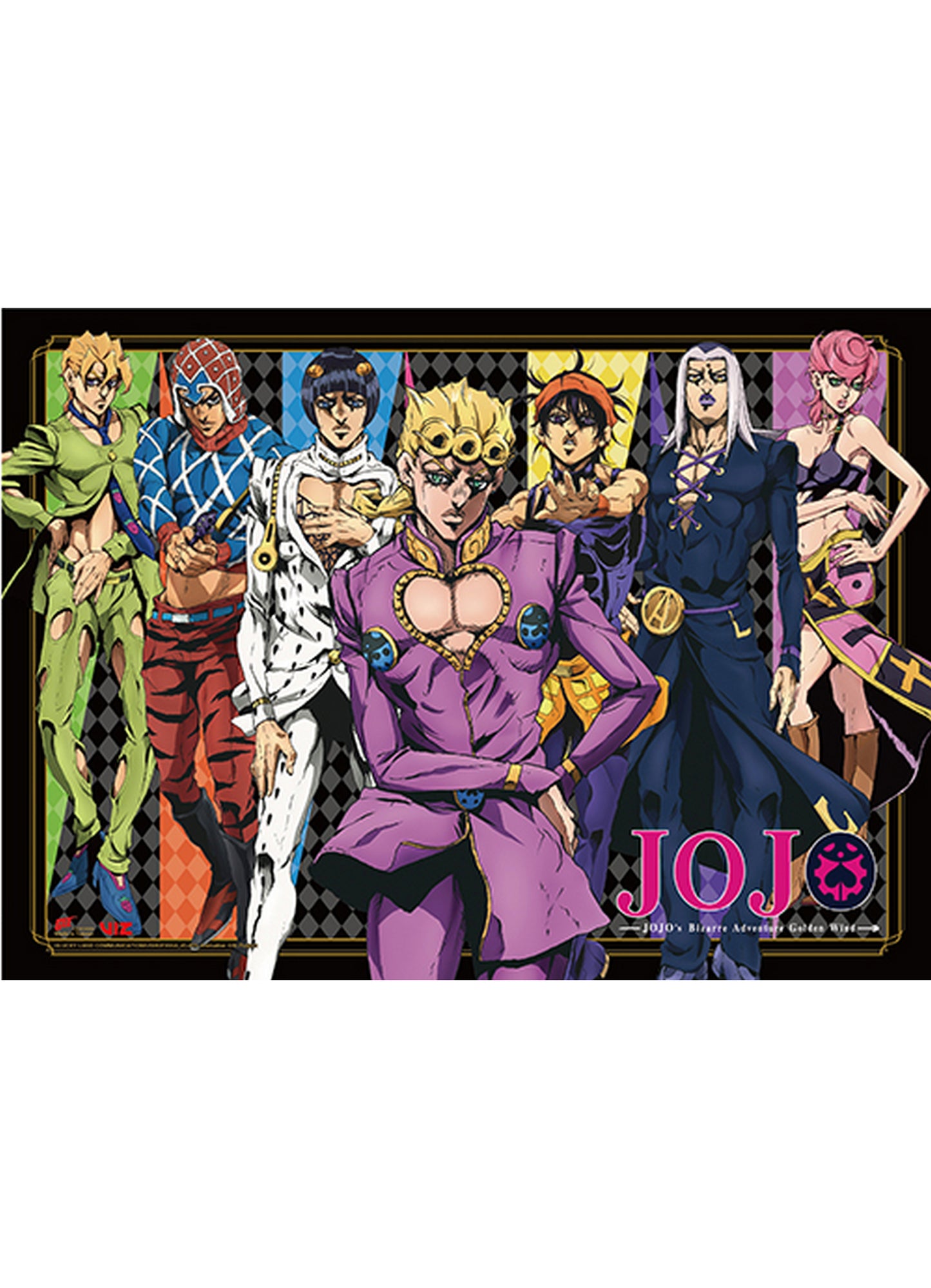 Jojos S4 - Characters Group Hi-End Wall Scroll 31"W x 43"H