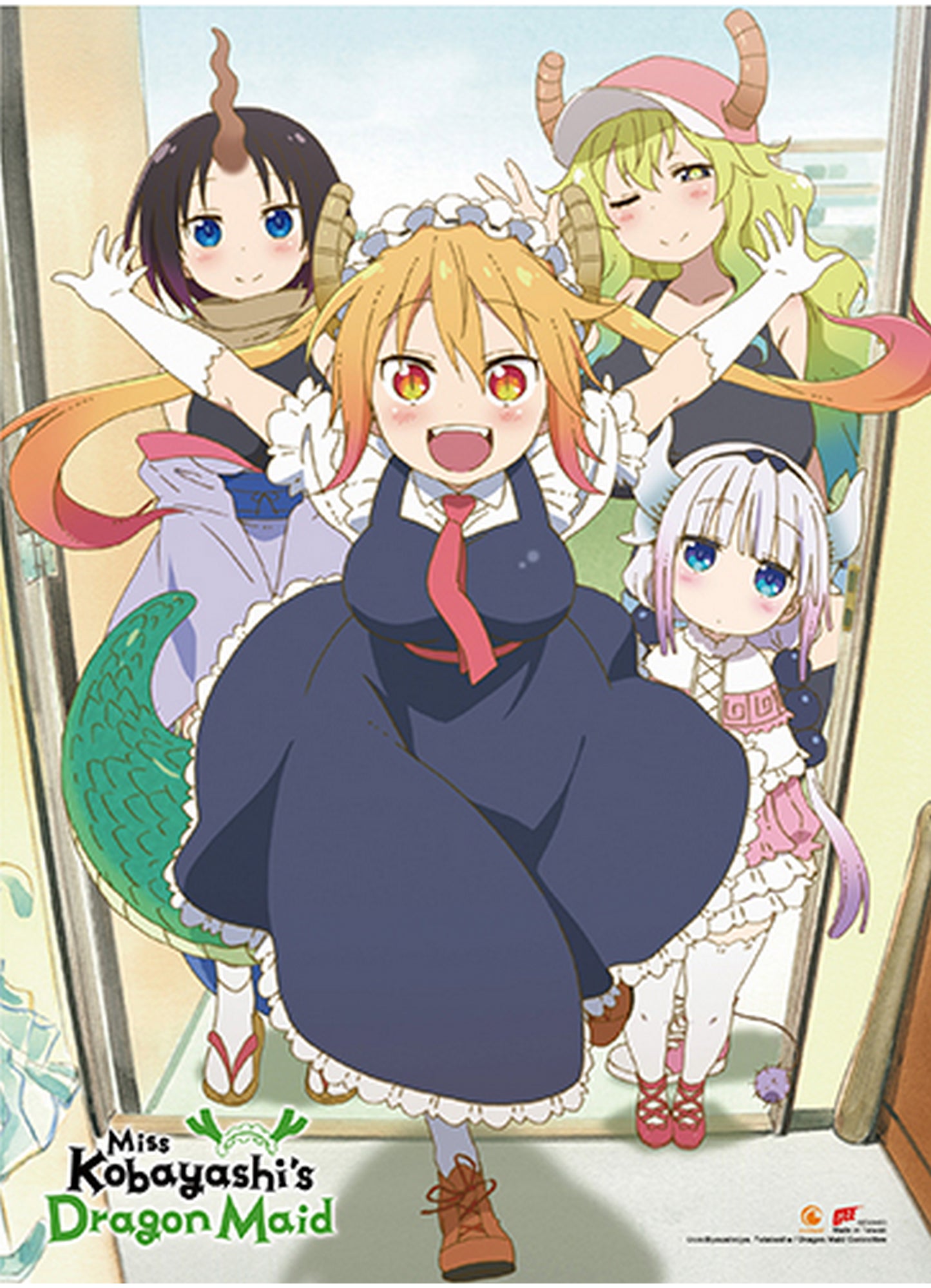 Miss Kobayashis Dragon Maid S1 - Key Art Hi-End Wall Scroll 18.5"W x 25.2"H