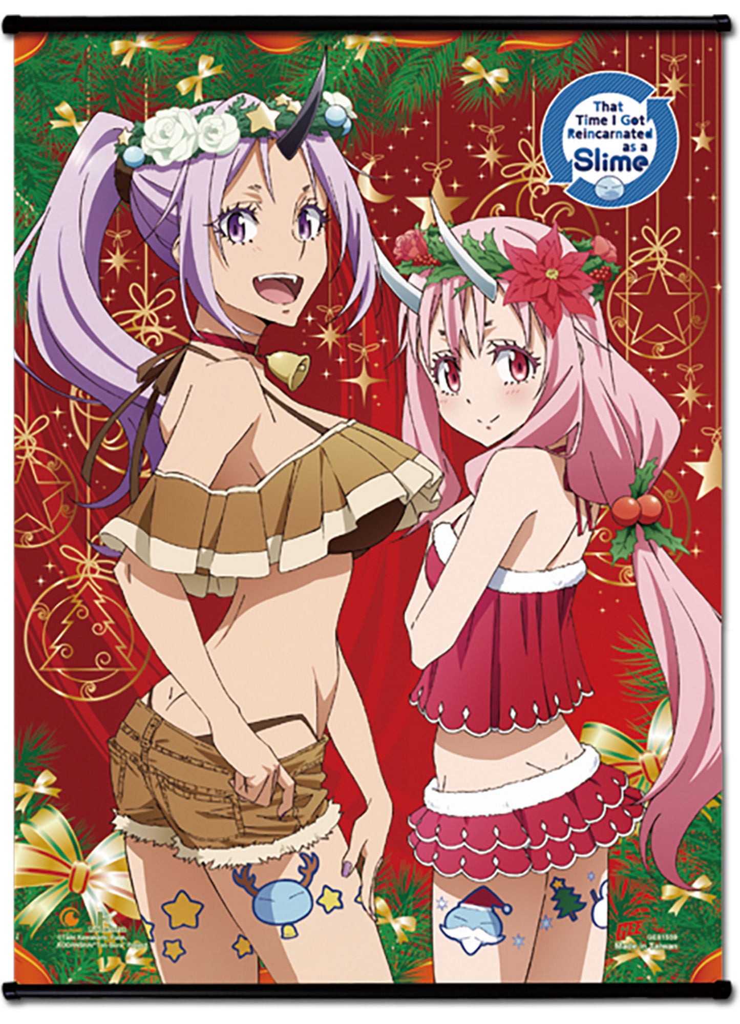 That Time I Got Reincarnated As A Slime - Shuna & Shion Christmas Time SS Wall Scroll 18.5"W x 25.2"H