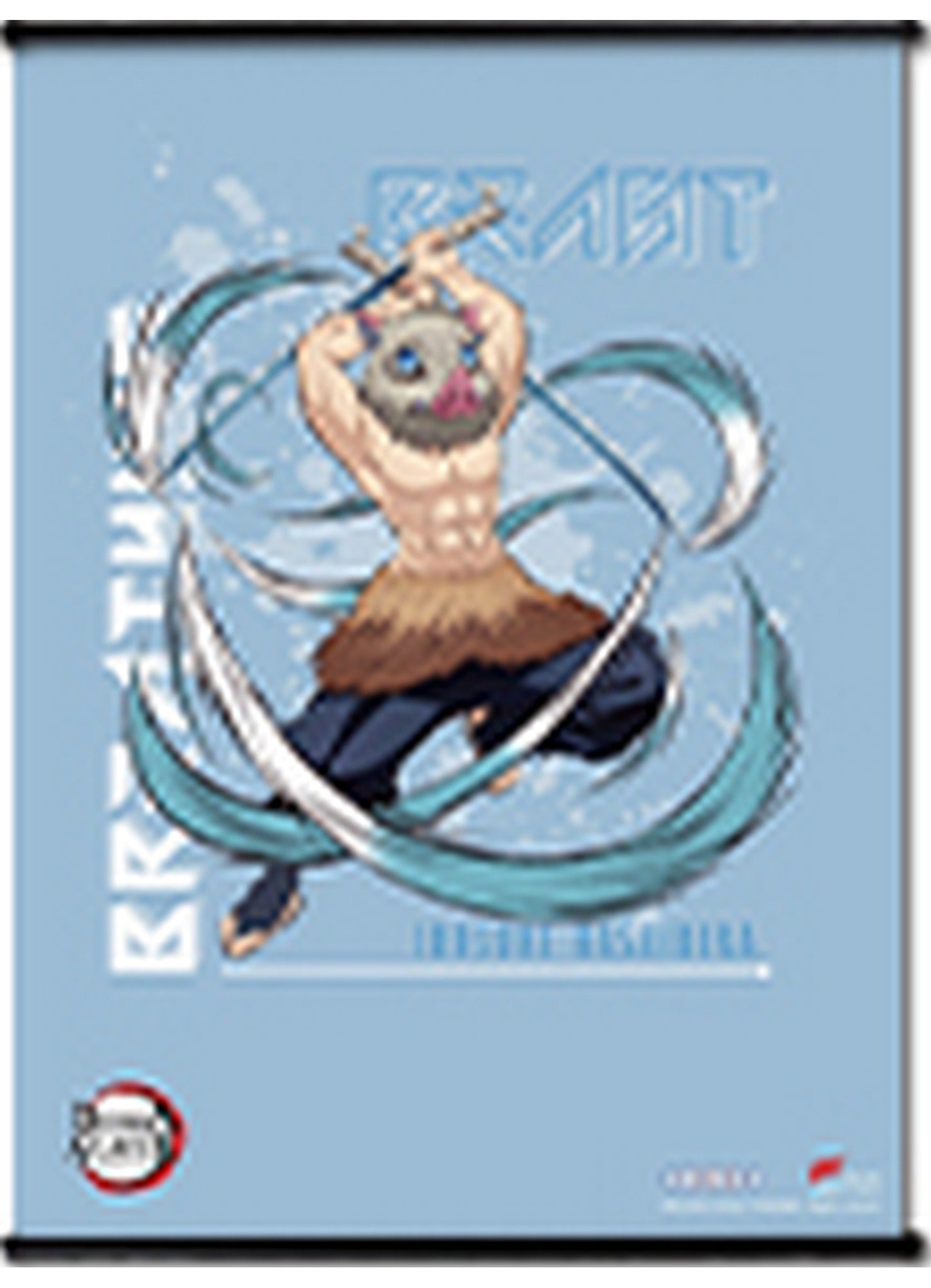 Demon Slayer The Movie: Infinity Train - Inosuke Hashibira Beast Breathing 01 SS Wall Scroll