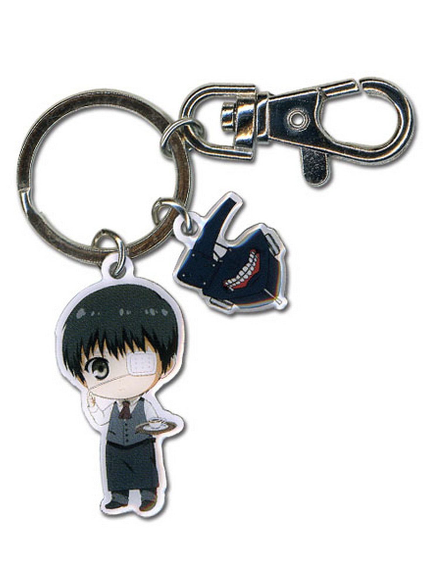 Tokyo Ghoul - SD Ken Kaneki & Mask Metal Keychain