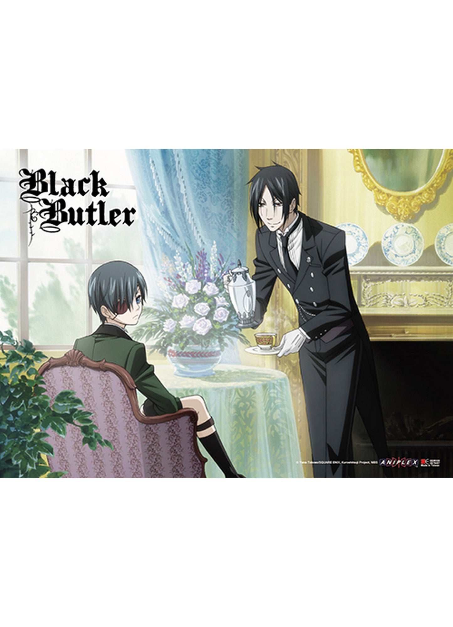 Black Butler - Sebastian Michaelis & Ciel Phantomhive Tea Time Wall Scroll 31"W x 43"H