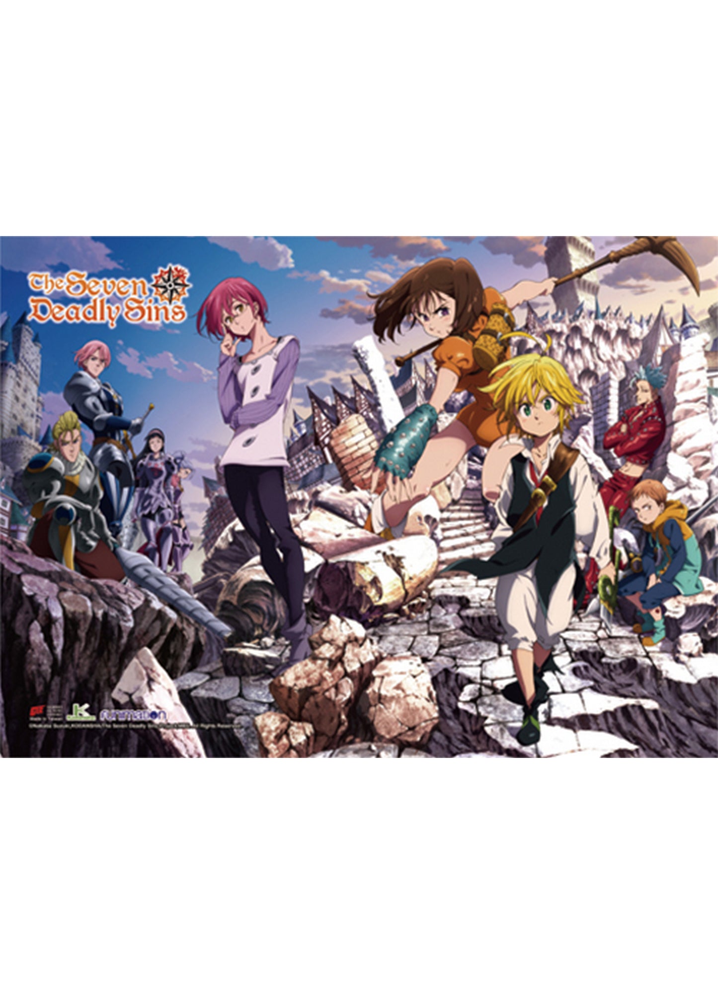The Seven Deadly Sins - Key Art 2 Wall Scroll 31"W x 43"H