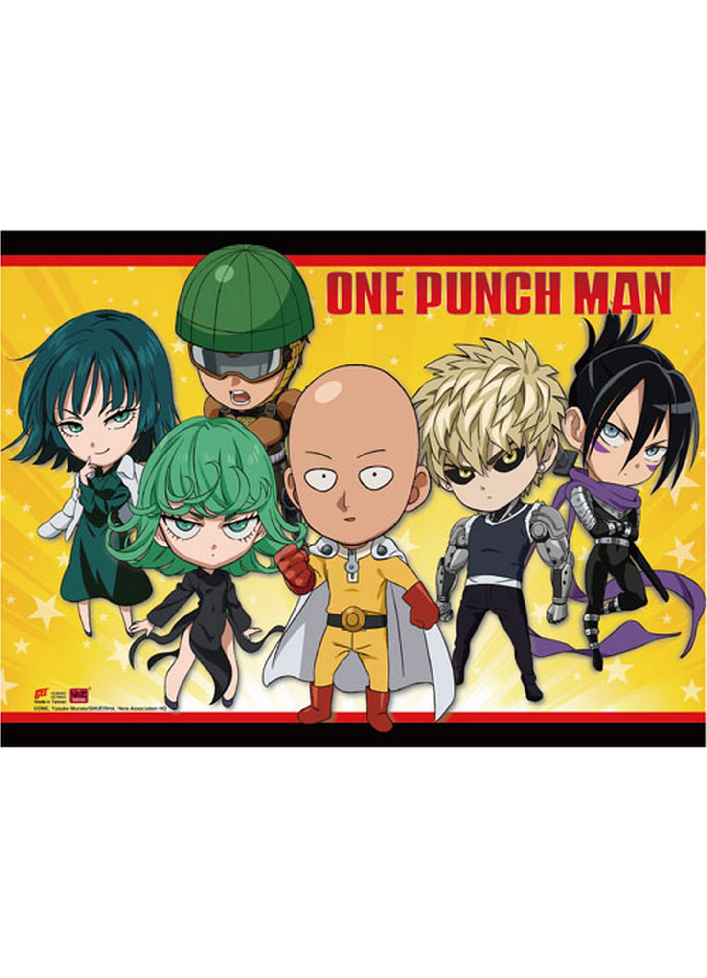 One Punch Man - SD Group Wall Scroll 31"W x 43"H