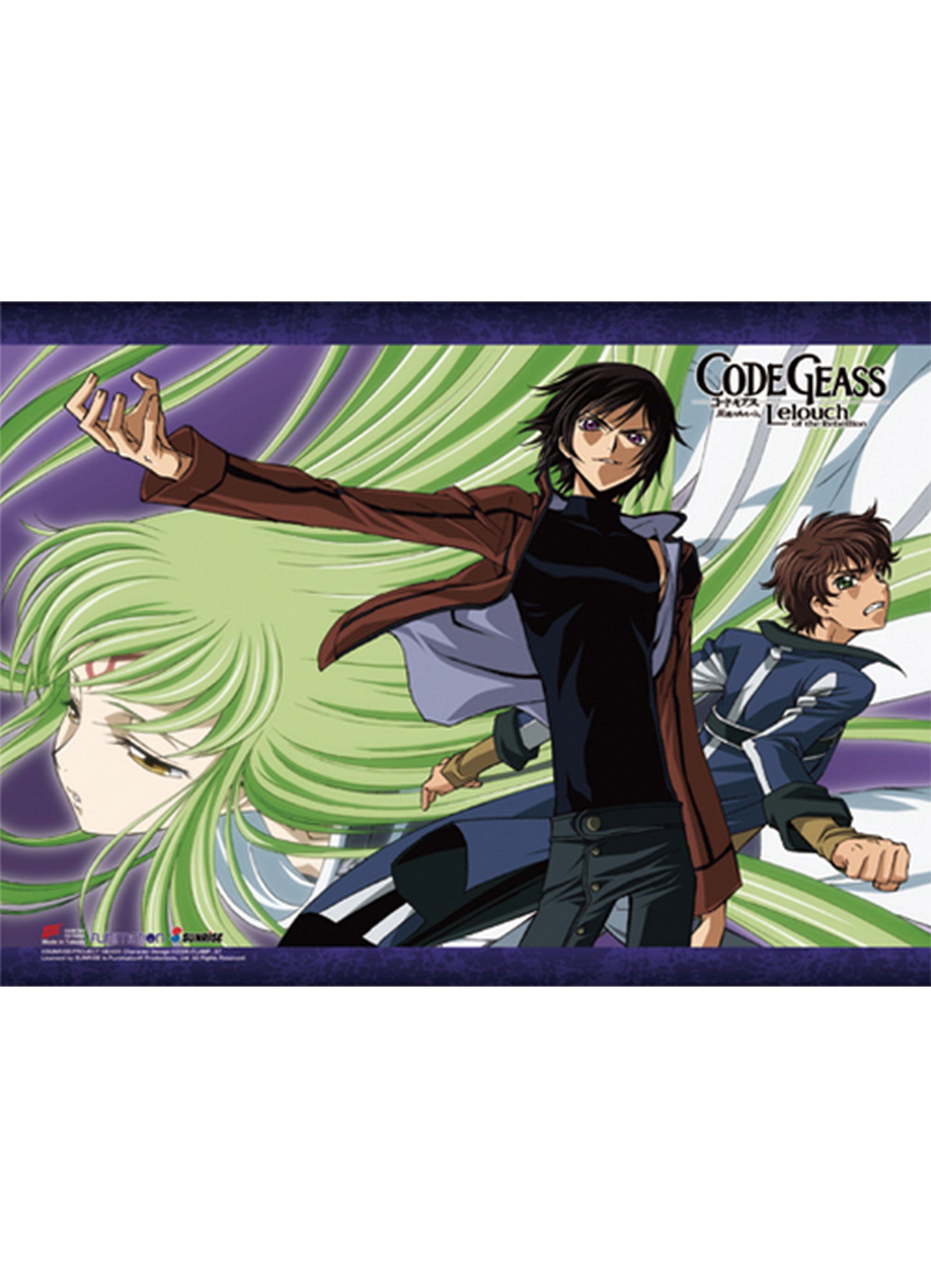 Code Geass S1 - Lelouch vi Britannia & Suzaku Kururugi & C.C. Wall Scroll 18.5"W x 25.2"H