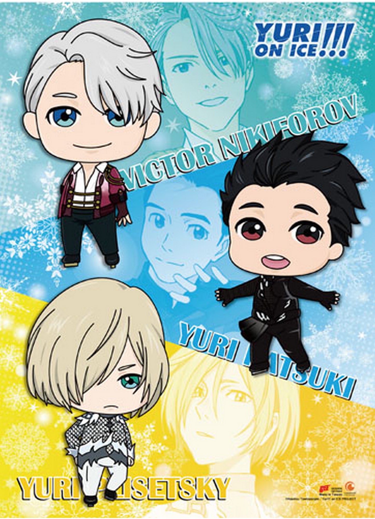 Yuri! On Ice - SD Characters Wall Scroll 31"W x 43"H