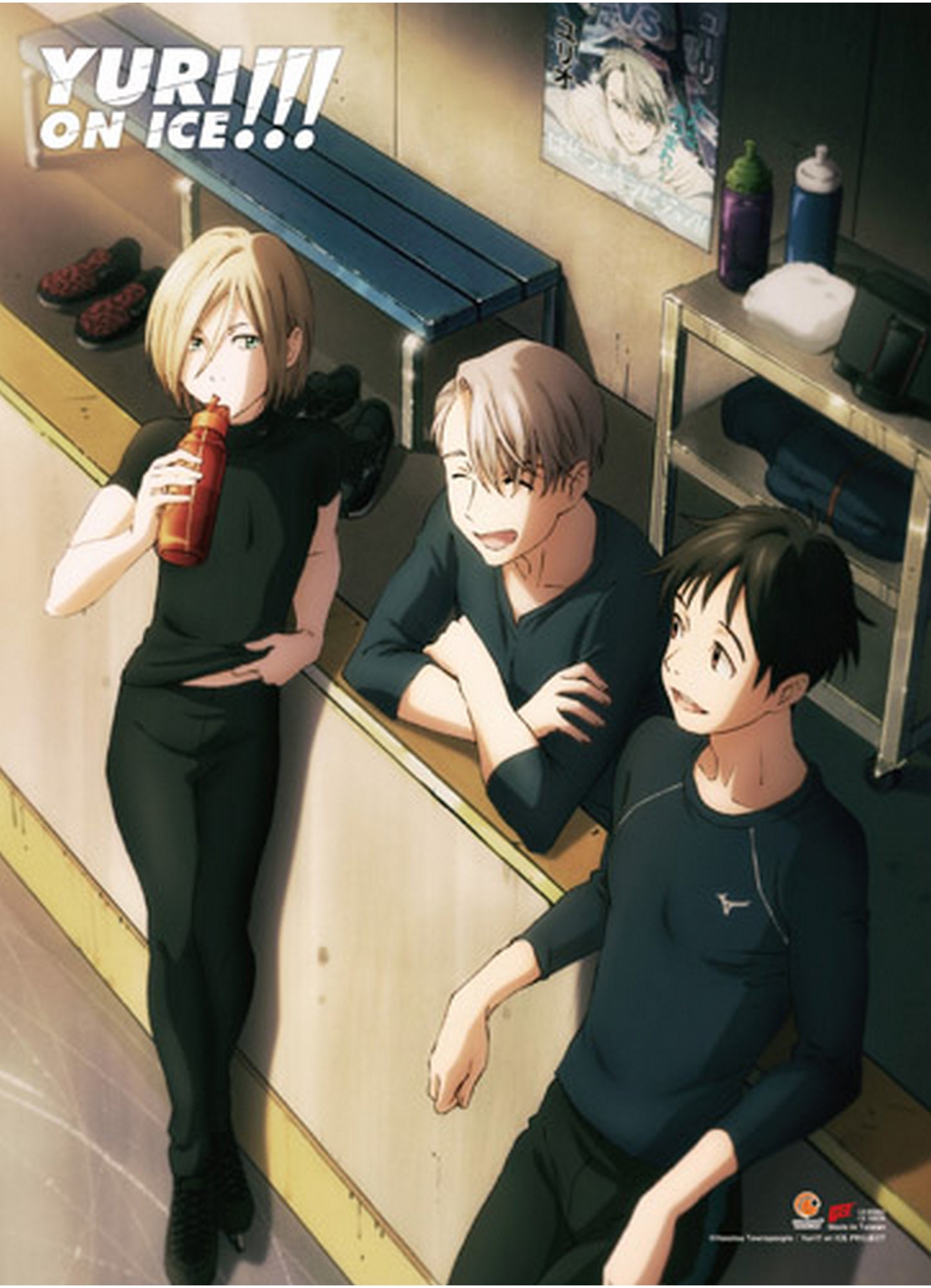 Yuri! On Ice - Yuri Katsuki, Victor Nikiforov & Yuri Plisetsky "Yurio" 4 Wall Scroll 31"W x 43"H