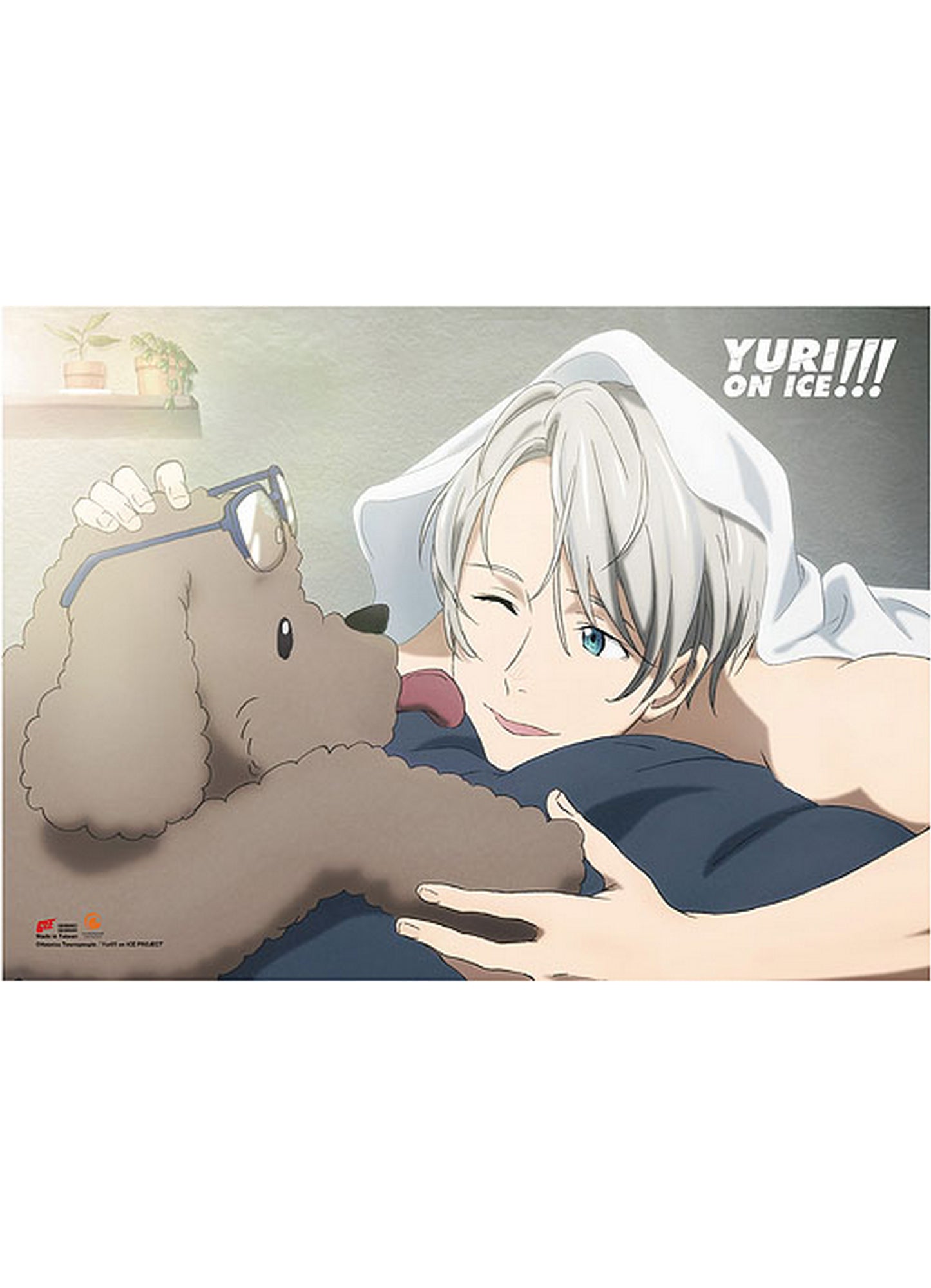 Yuri! On Ice - Victor Nikiforov & Makkachin Wall Scroll 31"W x 43"H