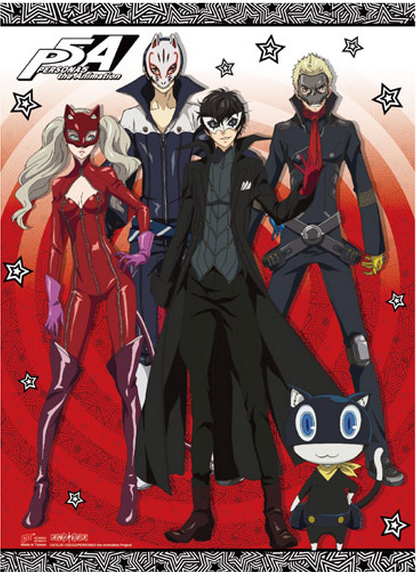 Persona 5 The Animation - The Phantom Thieves Of Hearts Wall Scroll 31"W x 43"H