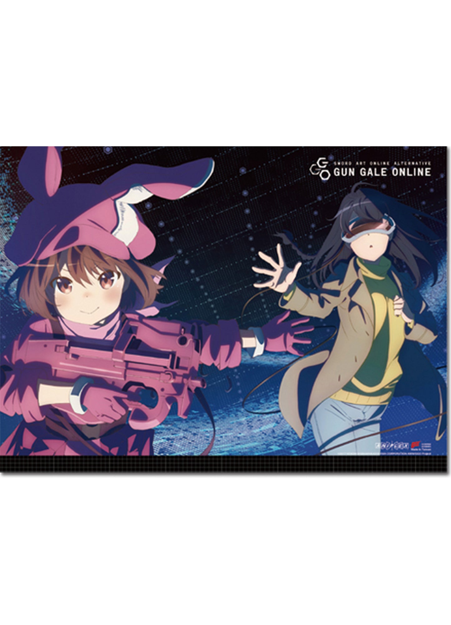 Sword Art Online Alternative Gun Gale Online - Llenn & Karen Kohiruimaki Wall Scroll 31"W x 43"H