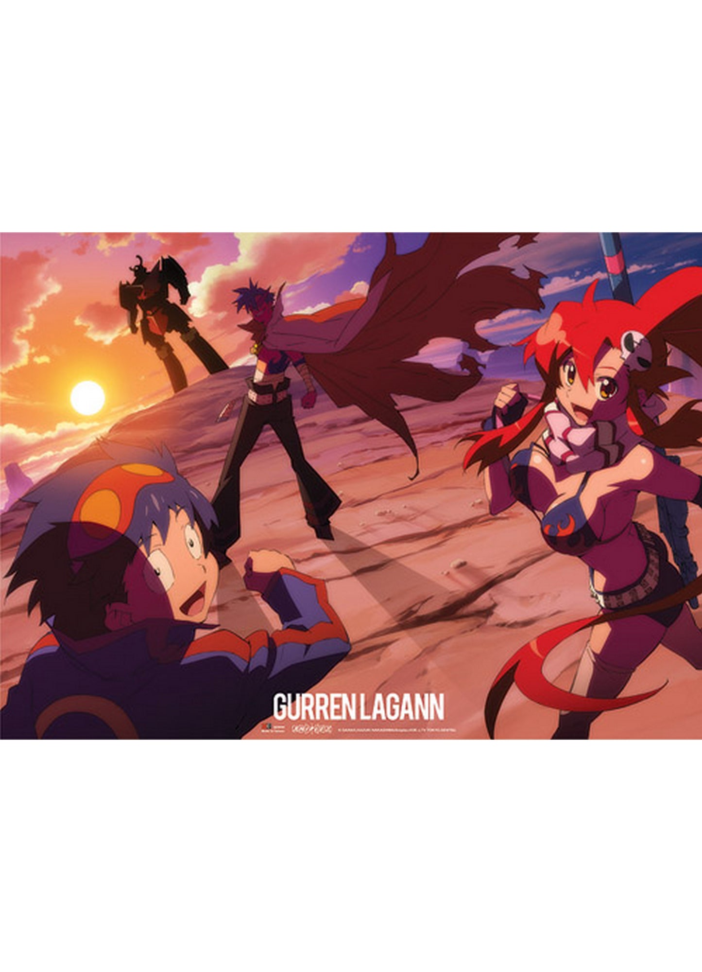 Gurren Lagann - Simon, Kimina & Yoko Littner Wall Scroll 31"W x 43"H