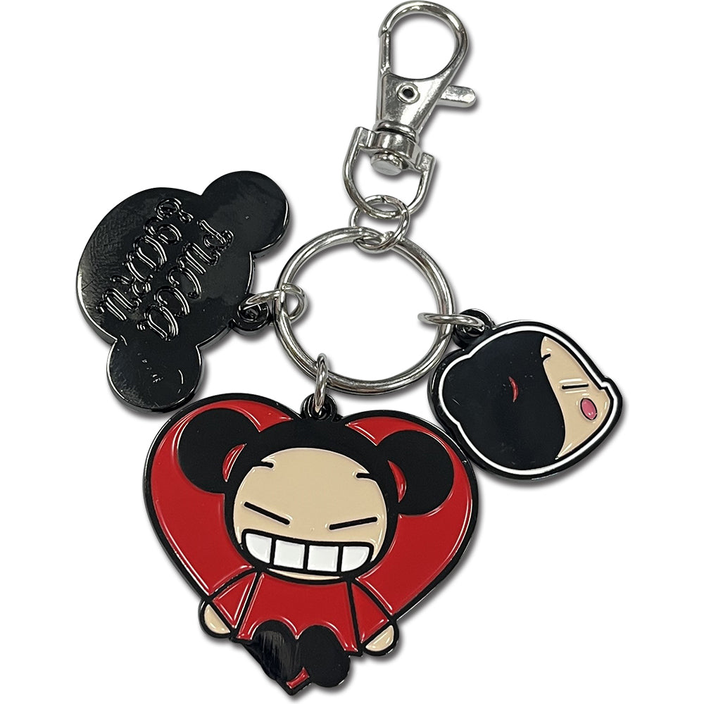 Pucca - Pucca Three Charms Metal Keychain