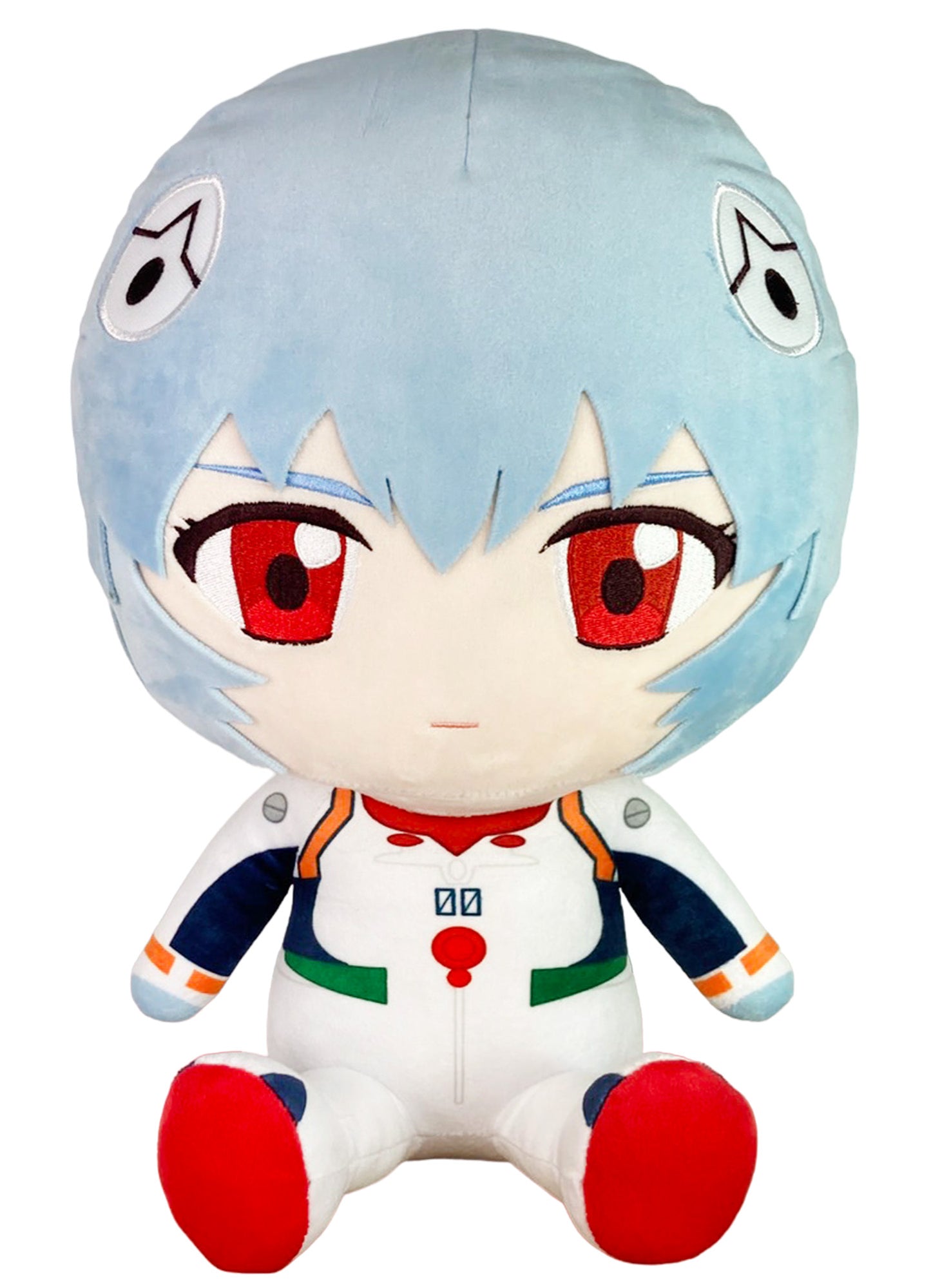 Evangelion New Movie - Rei Ayanami Plug Suit Sitting Plush 12"H