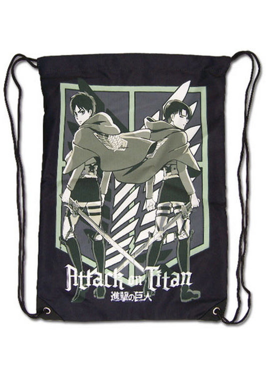 Attack On Titan - Eren Yeager & Levi Ackerman Drawstring Bag