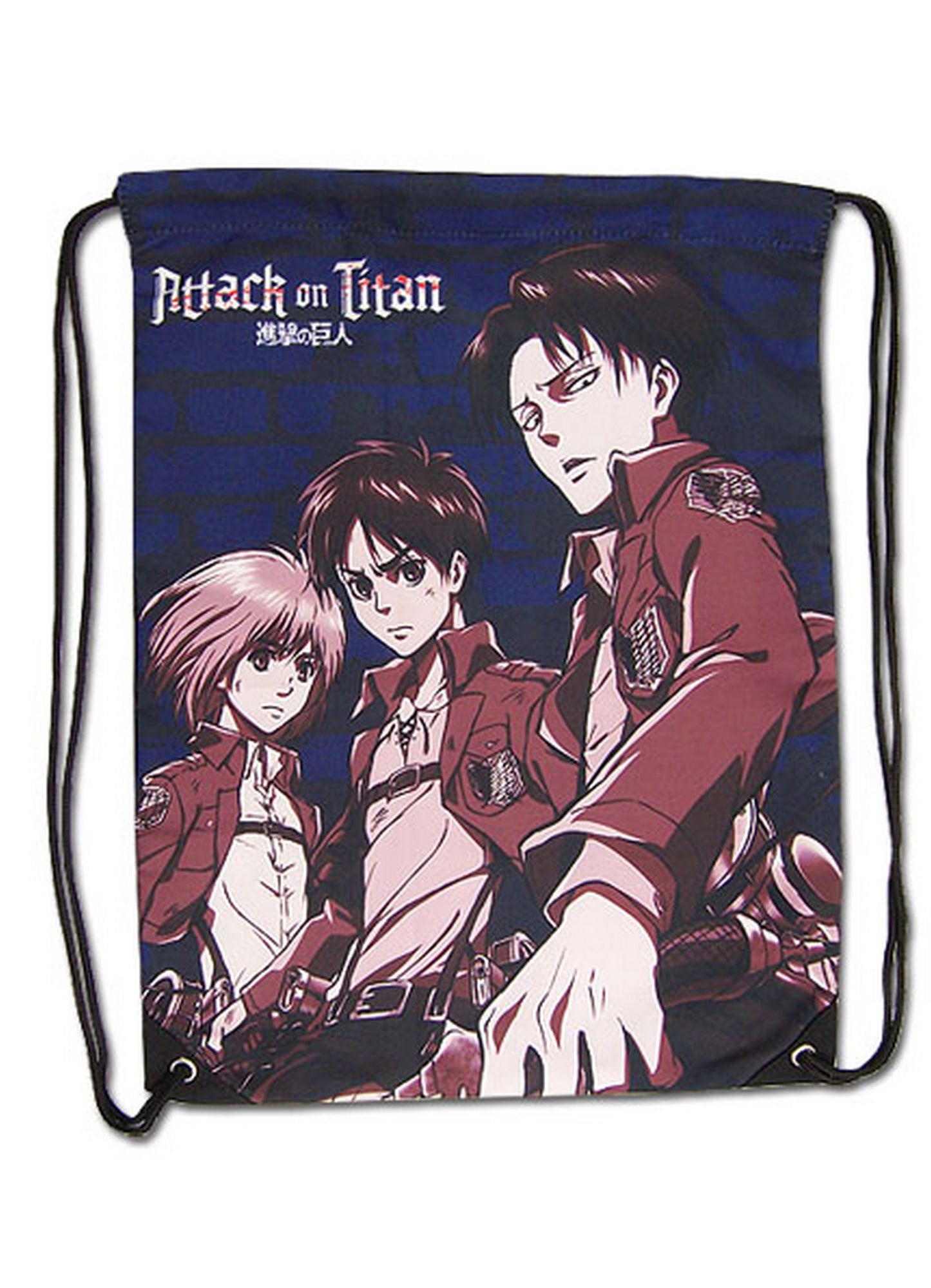 Attack On Titan - Eren Yeager, Levi Ackerman & Armin Arlet Drawstring Bag