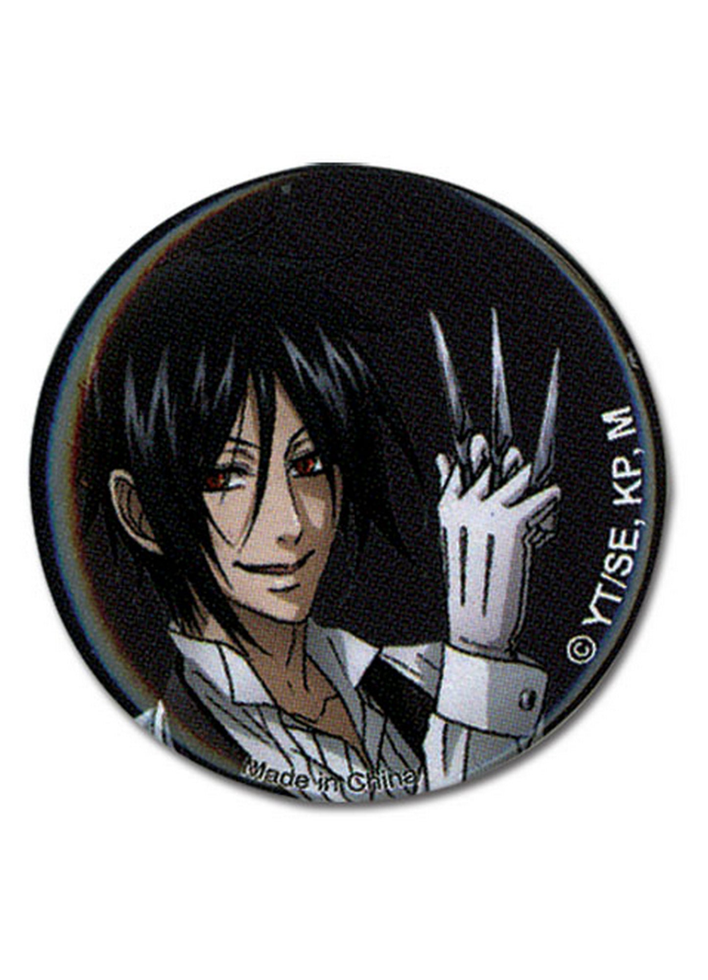 Black Butler - Sebastian With Knives Button 1.25