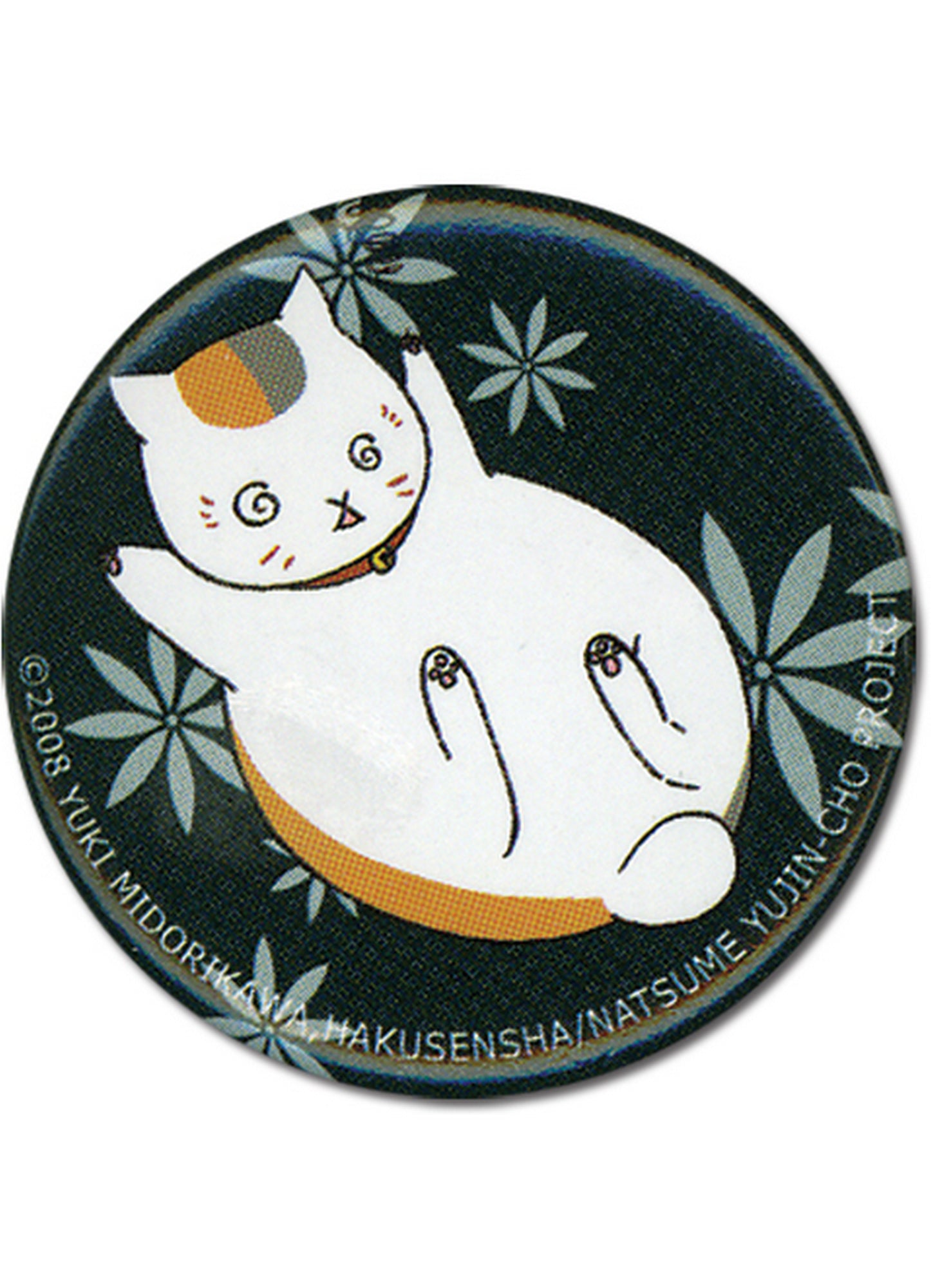 Natsumes Book Of Friends - Dizzy Nyanko-sensei (Madara) Button 1.25"